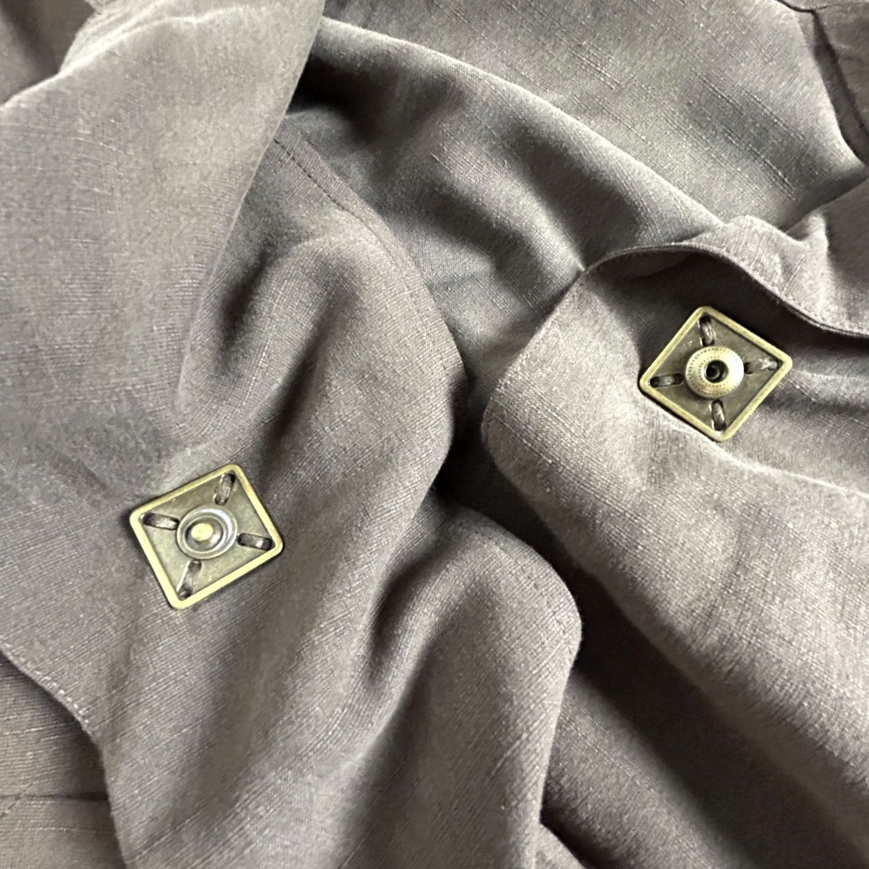 Vintage Babette Blazer Jacket Womens Brown Silk Linen Medium Pockets Lightweight USA Size M / US 6-8 / IT 42-44 - 4 Thumbnail