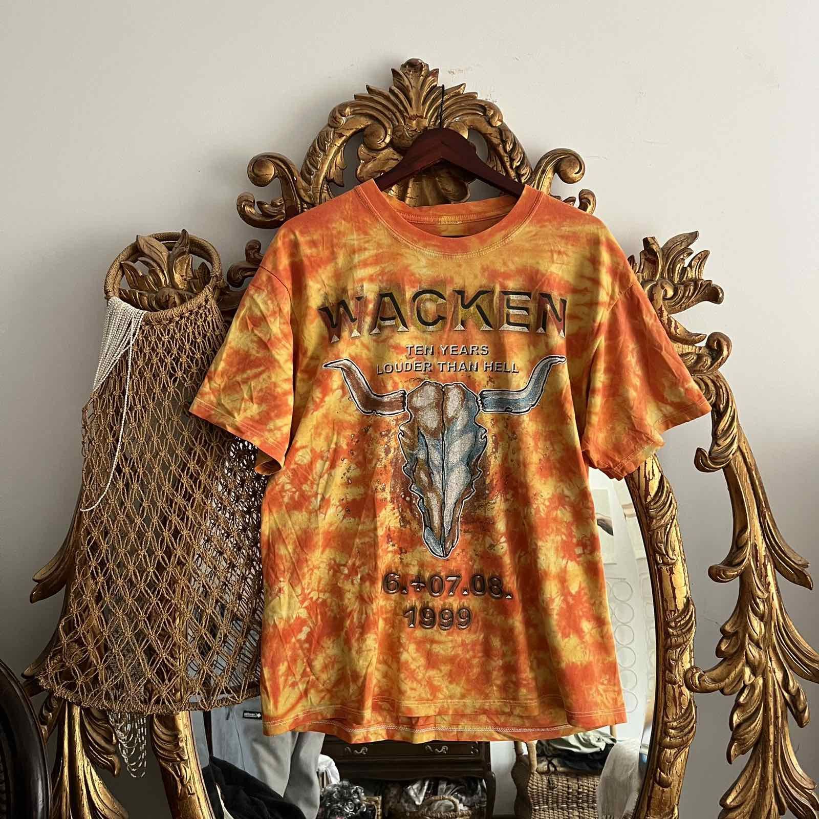 Vintage Wacken 90s Tie-Dye T-shirt Music Festival Tee Size US XL / EU 56 / 4 - 1 Thumbnail