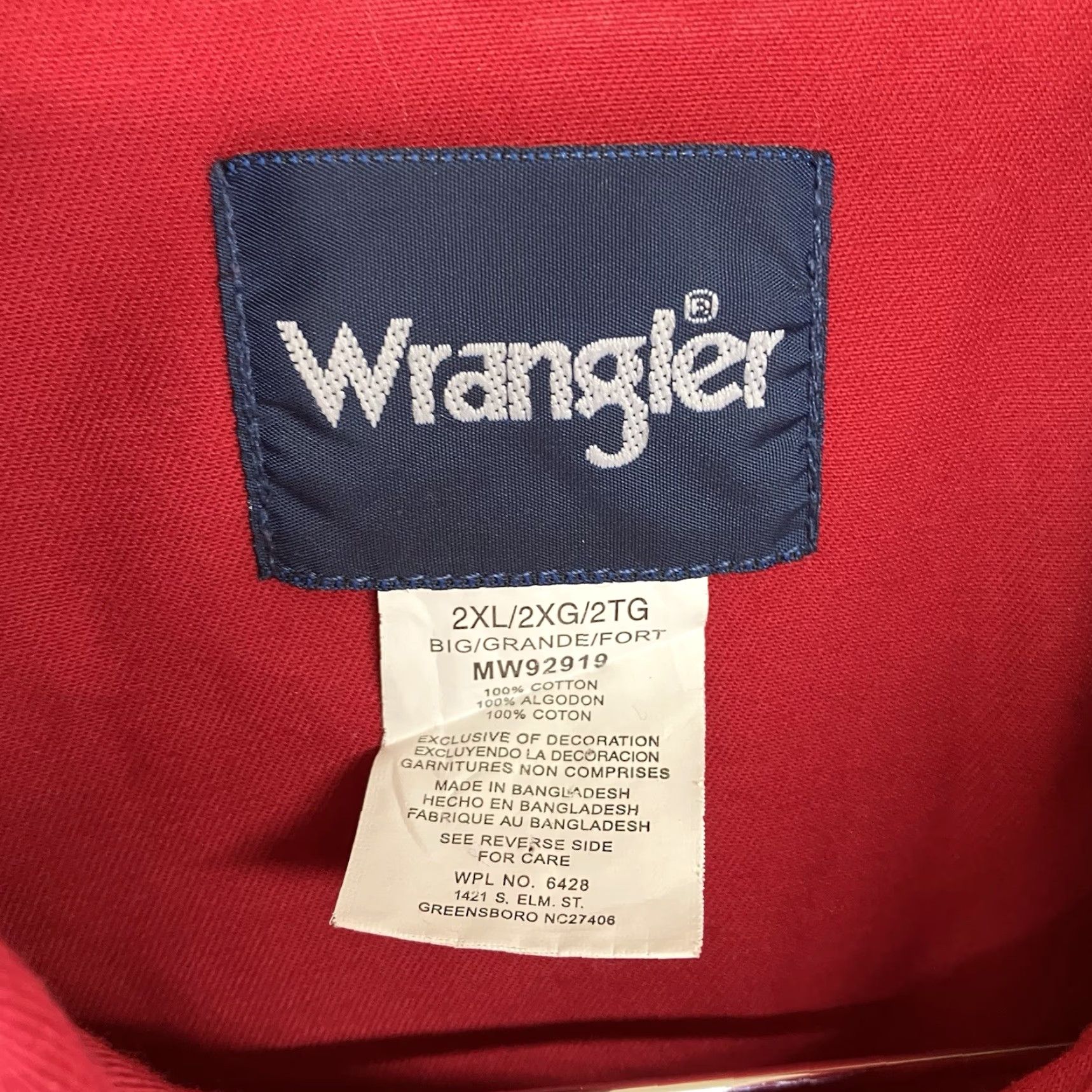 Wrangler VINTAGE Wrangler Pearl Snap Denim Shirt Big & Tall 2XL Red Mens Western Rockabilly 90s Size US XXL / EU 58 / 5 - 5 Thumbnail