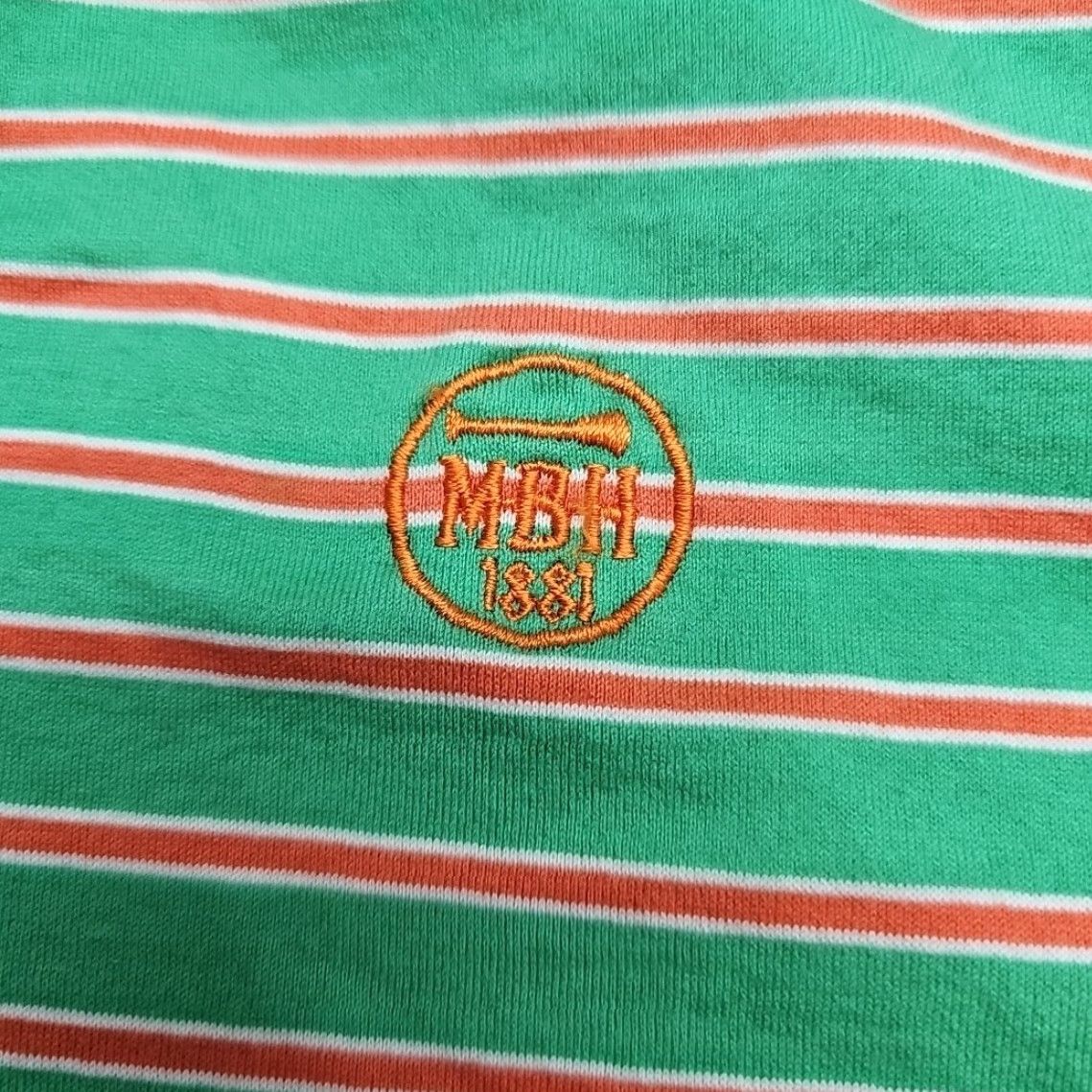Polo Ralph Lauren Polo Ralph Lauren Polo Golf Shirt Men XL Green Stripe Logo X-large White Orange, Casual, Cotton Knit, Short Sleeve Size US XL / EU 56 / 4 - 2 Thumbnail