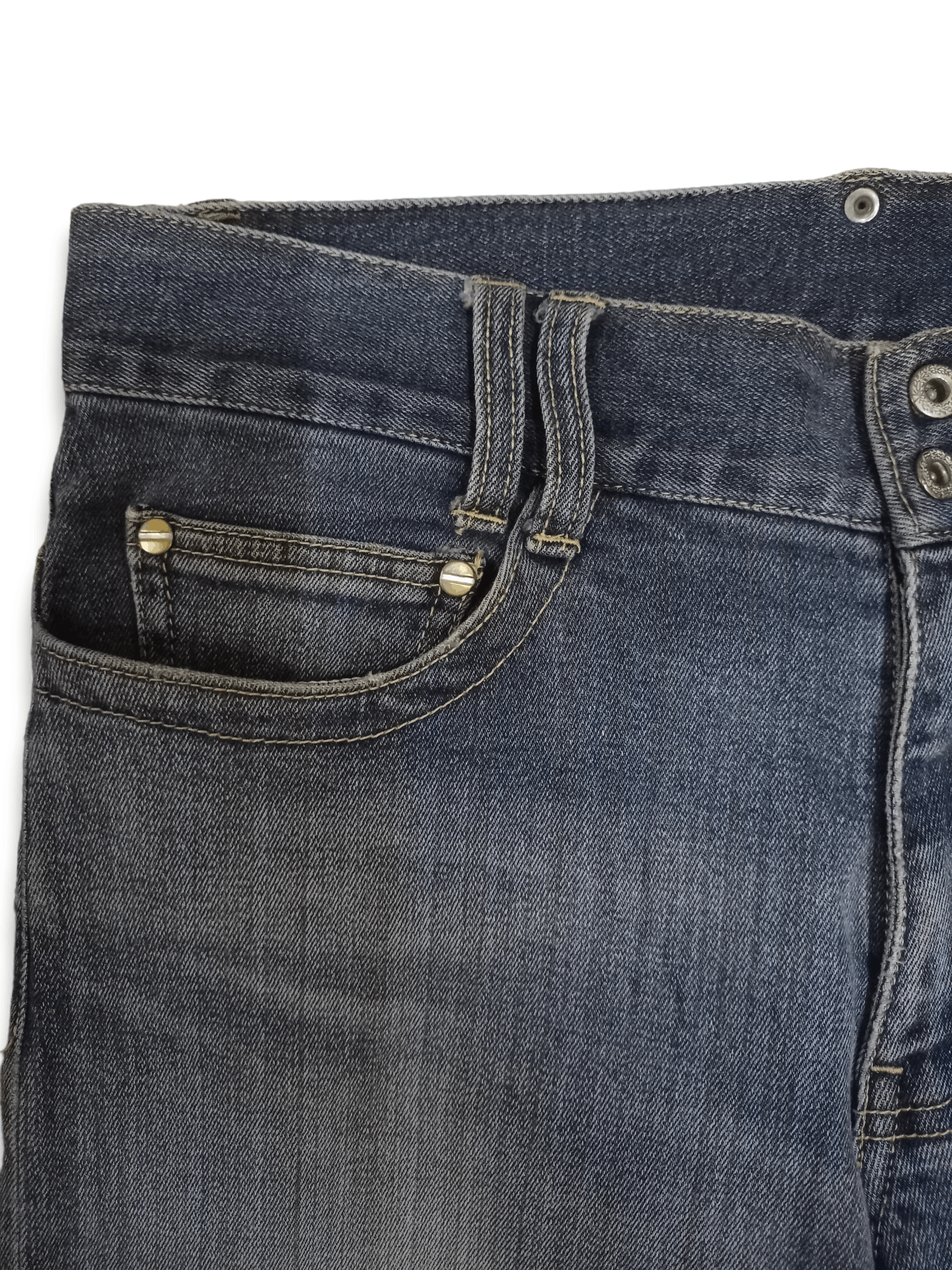 Japanese Brand Vintage Japanese Brand Blue Wash Distressed Loose Jeans Size US 33 - 4 Thumbnail