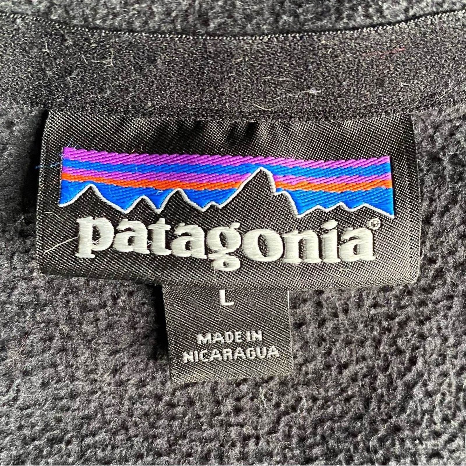 Patagonia Men's $70 Patagonia Micro D® Fleece Pullover Black Large GUC Size US L / EU 52-54 / 3 - 10 Thumbnail