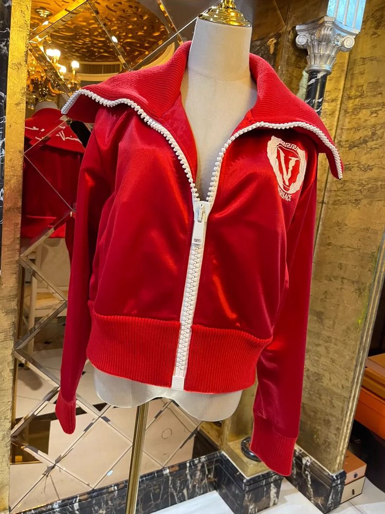 Versace Versace Zipper logo embroidered sweatshirt jacket Size M / US 6-8 / IT 42-44 - 2 Thumbnail