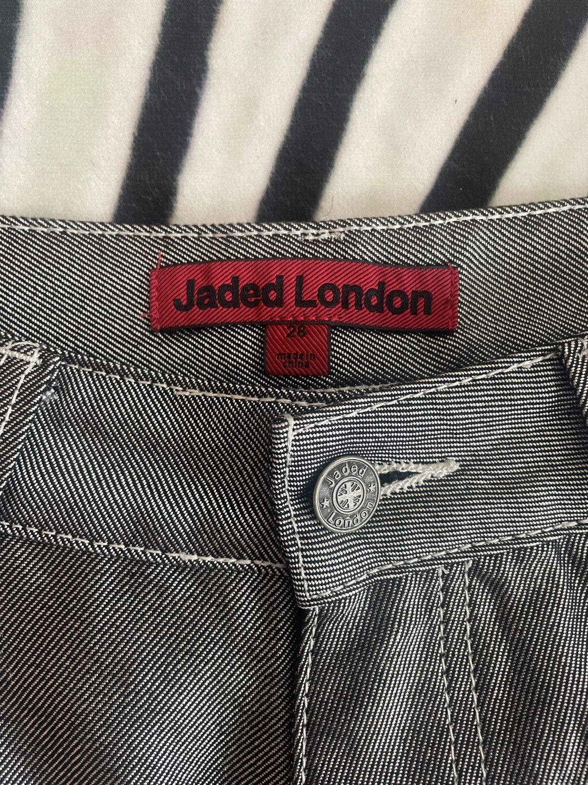Jaded London Currency Money Balloon Baggy Jeans Y2K Ravewear Size US 28 / EU 44 - 4 Thumbnail