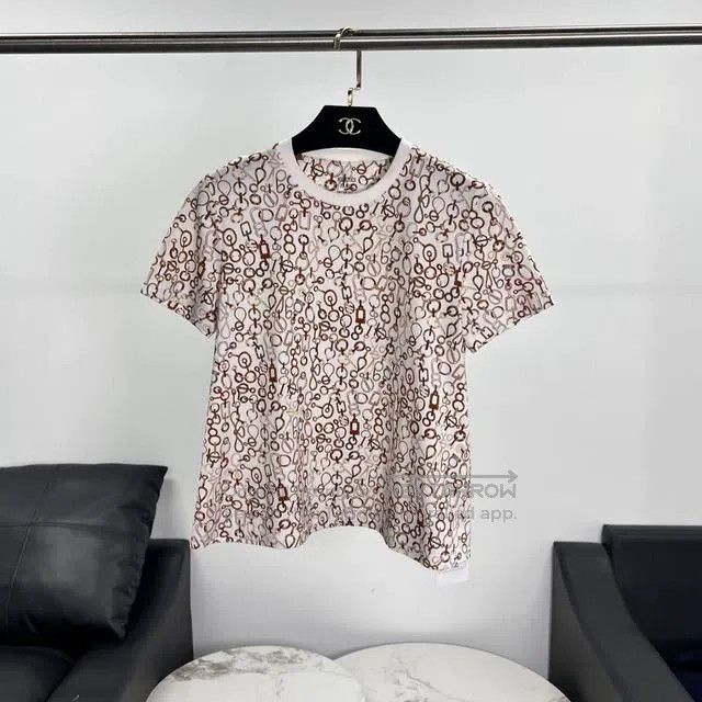 Hermes Hermes Printed Round Neck Short-Sleeve Size XS / US 0-2 / IT 36-38 - 1 Thumbnail