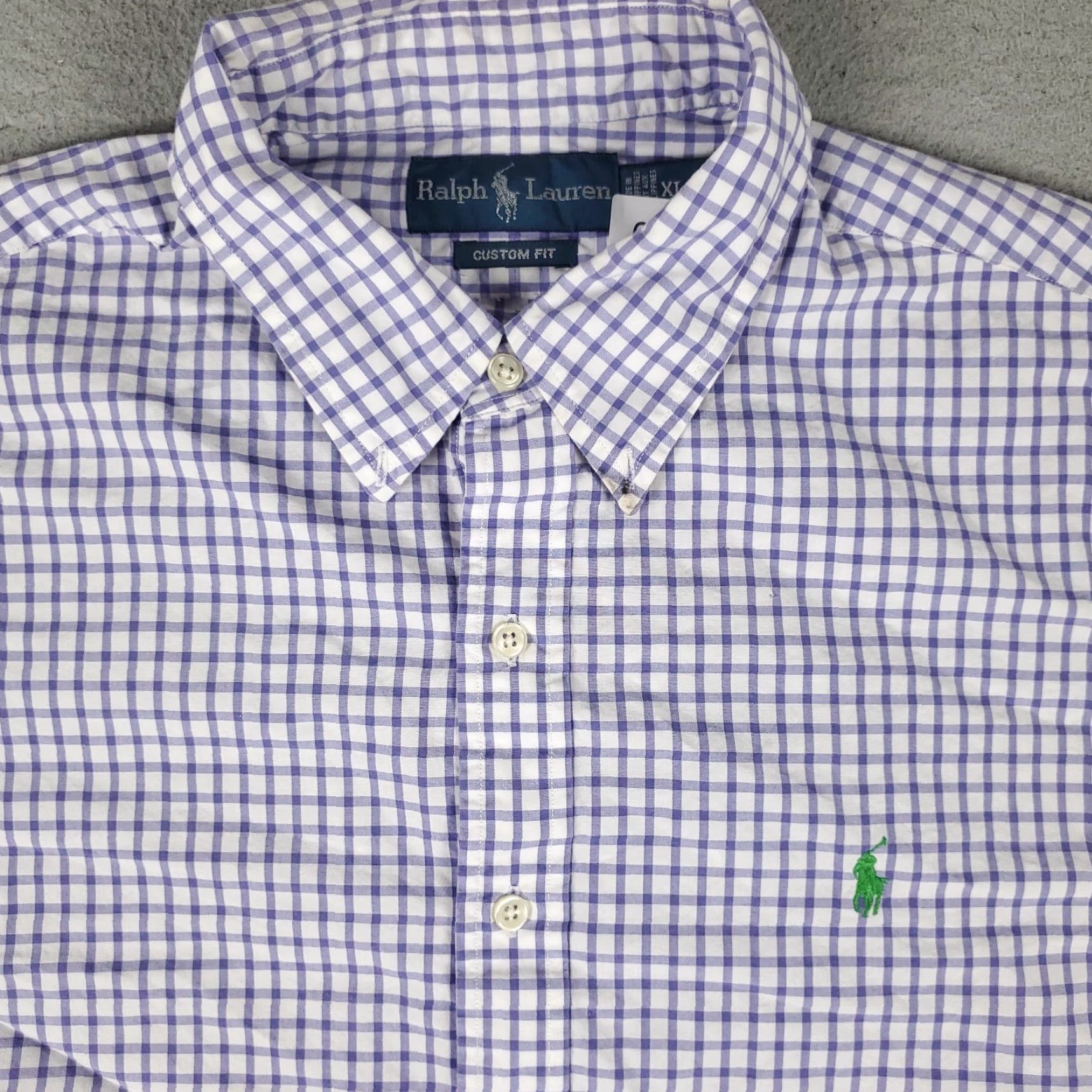 Ralph Lauren VINTAGE? No. Ralph Lauren Shirt Mens XL Purple Check Pony Casual Button Up Long Sleeve Size US XL / EU 56 / 4 - 2 Thumbnail