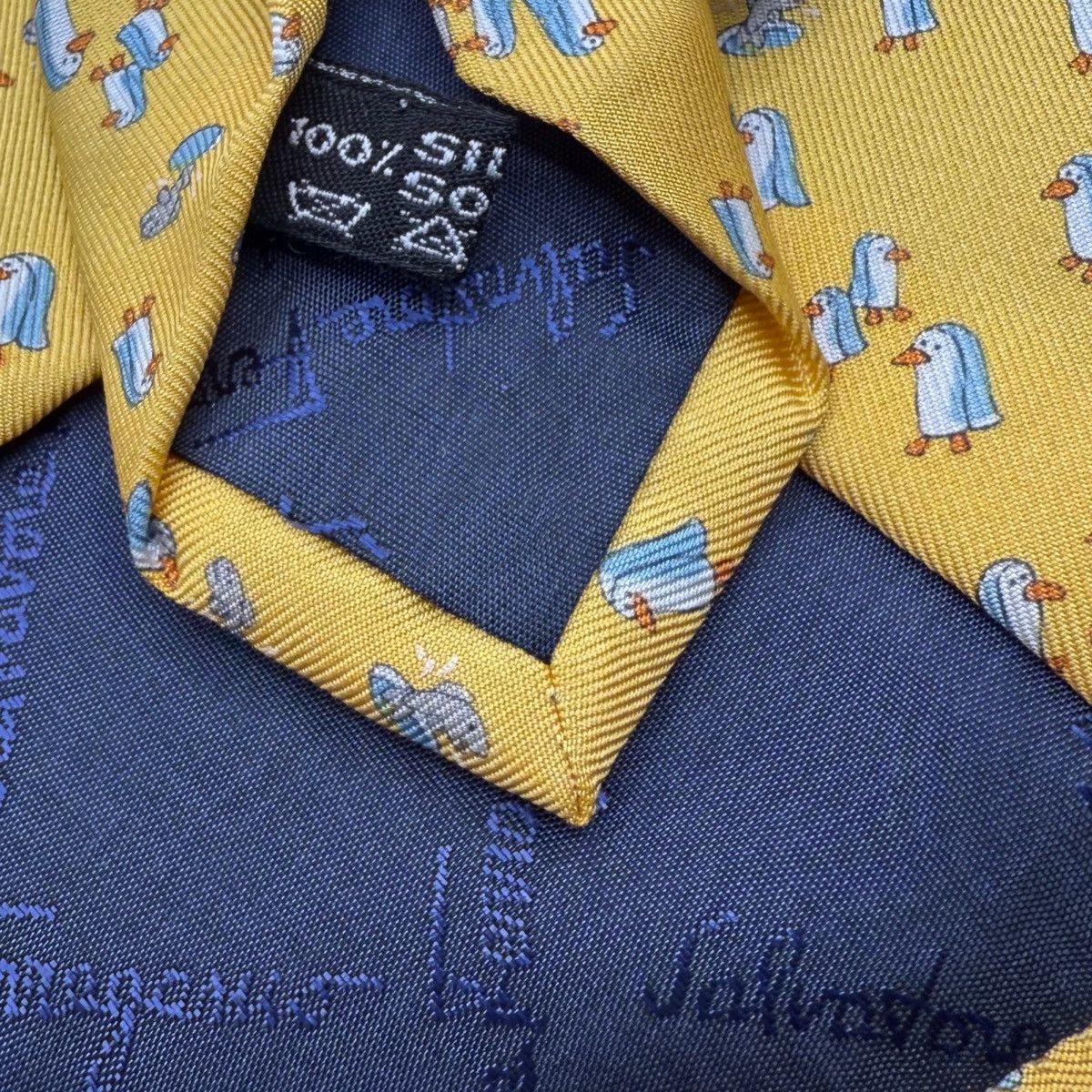 Salvatore Ferragamo Salvatore Ferragamo Silk Tie, Yellow, Made in Italy Size ONE SIZE - 5 Thumbnail
