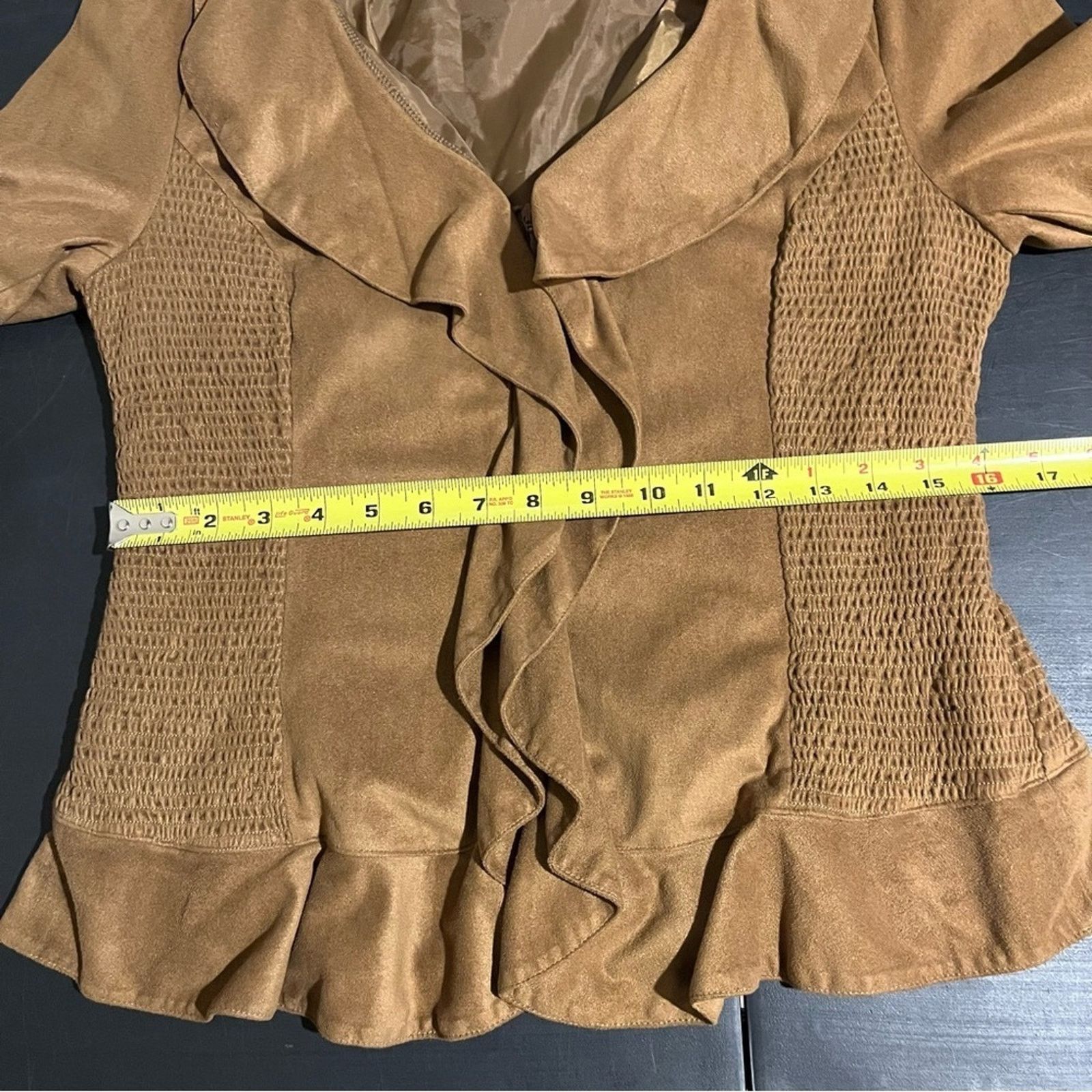 Jones New York Jones New York Signature Size 8 Faux Suede Zip Up Jacket Size M / US 6-8 / IT 42-44 - 7 Thumbnail