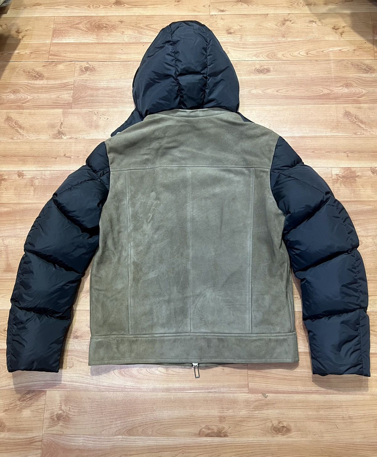 Emporio Armani Emporio Armani hooded Suede and down jacket Size US L / EU 52-54 / 3 - 12 Thumbnail
