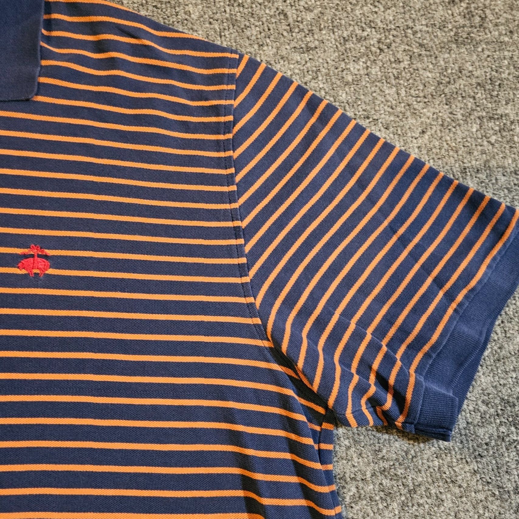 Brooks Brothers Brooks Brothers Polo Shirt Mens XL Navy Striped Short Sleeve Classic Career Shirt Size US XL / EU 56 / 4 - 5 Thumbnail