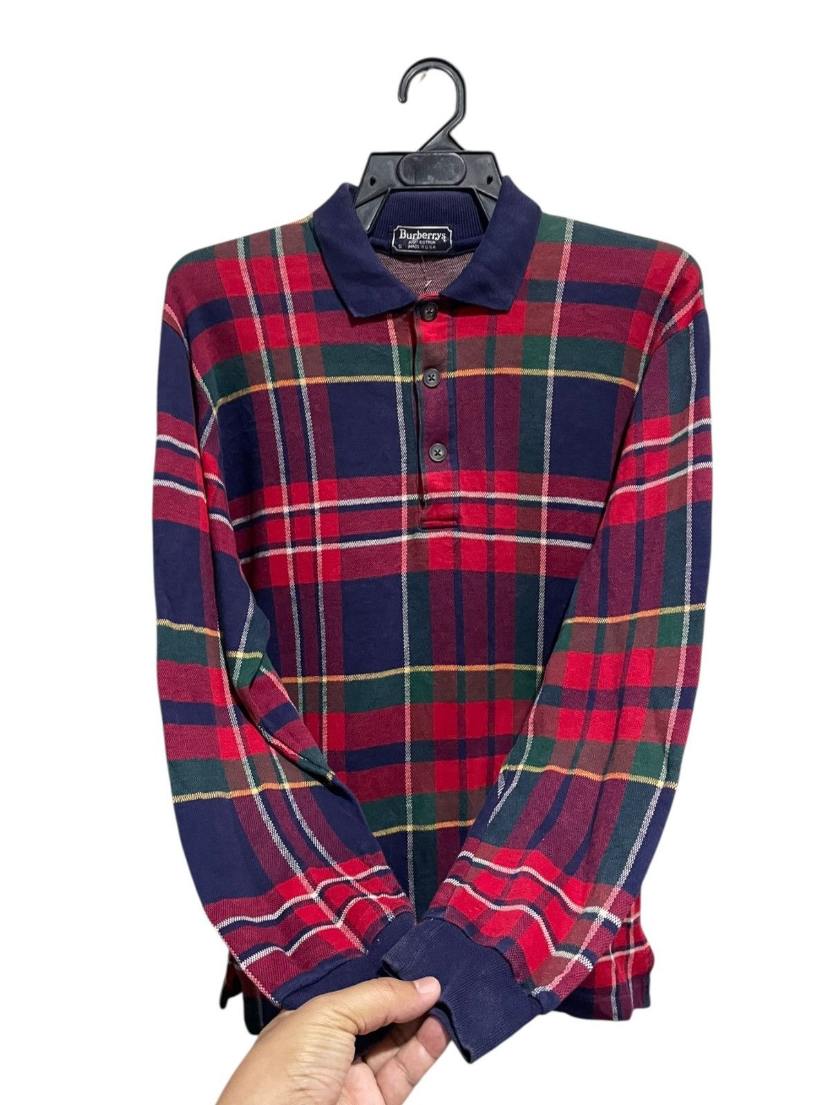Burberry VTG 80s BURBERRY MADE IN USA CHECKERED L/S SHIRTS Size US S / EU 44-46 / 1 - 10 Thumbnail