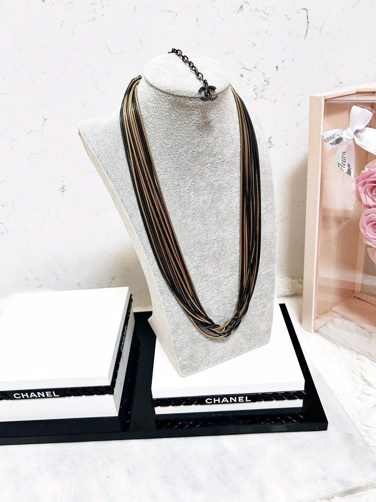 Chanel Authentic Chanel Ultra RARE Runway Multi Chain Necklace Size ONE SIZE - 2 Thumbnail