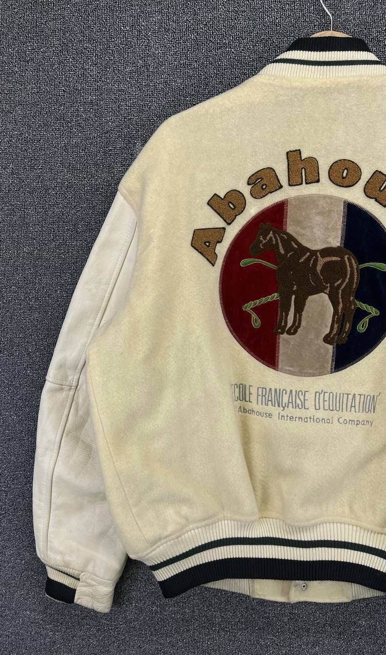 Japanese Brand Vintage Abahouse Rare Design Wool Varsity Jacket Size US M / EU 48-50 / 2 - 3 Thumbnail