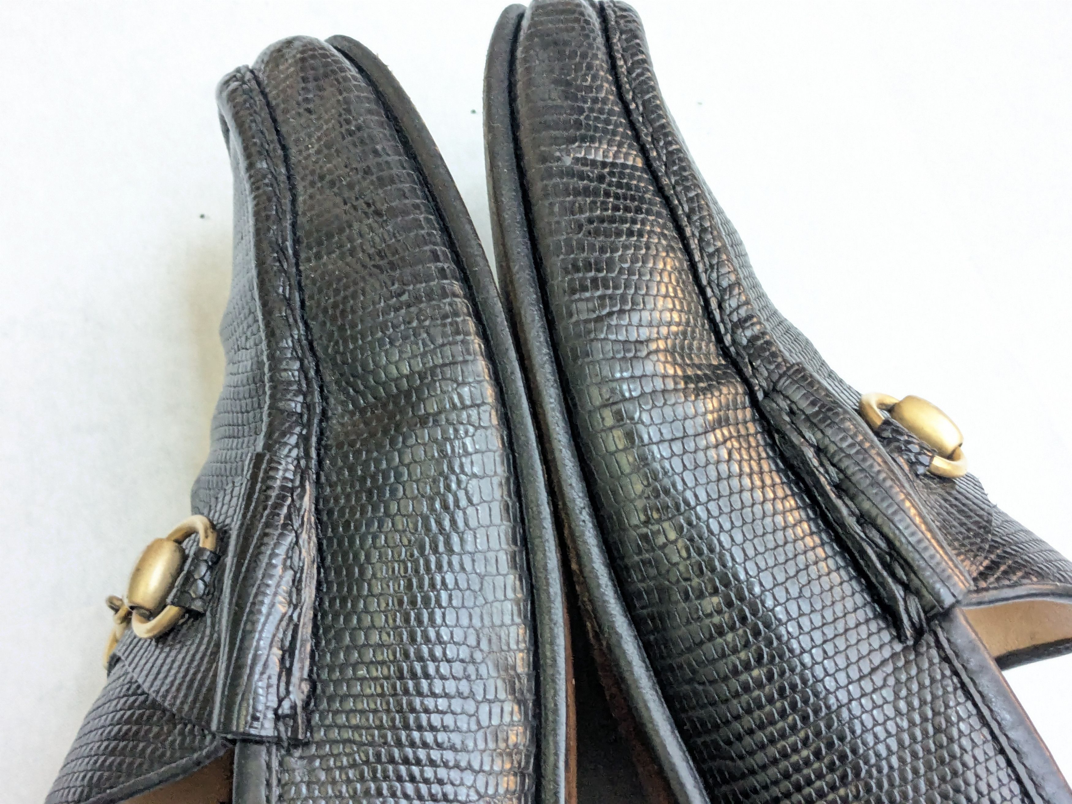 Gucci Gucci Horsebit Loafers Black Lizard Leather 9 Size US 9 / EU 42 - 7 Thumbnail