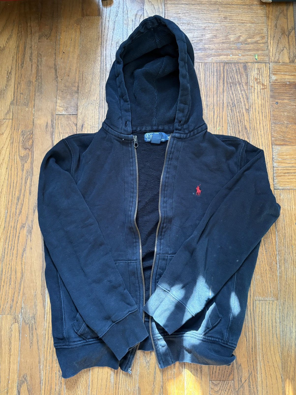 Polo Ralph Lauren Polo Ralph Lauren Vintage Waffle Knit Hood Zip Up Size US M / EU 48-50 / 2 - 1 Thumbnail