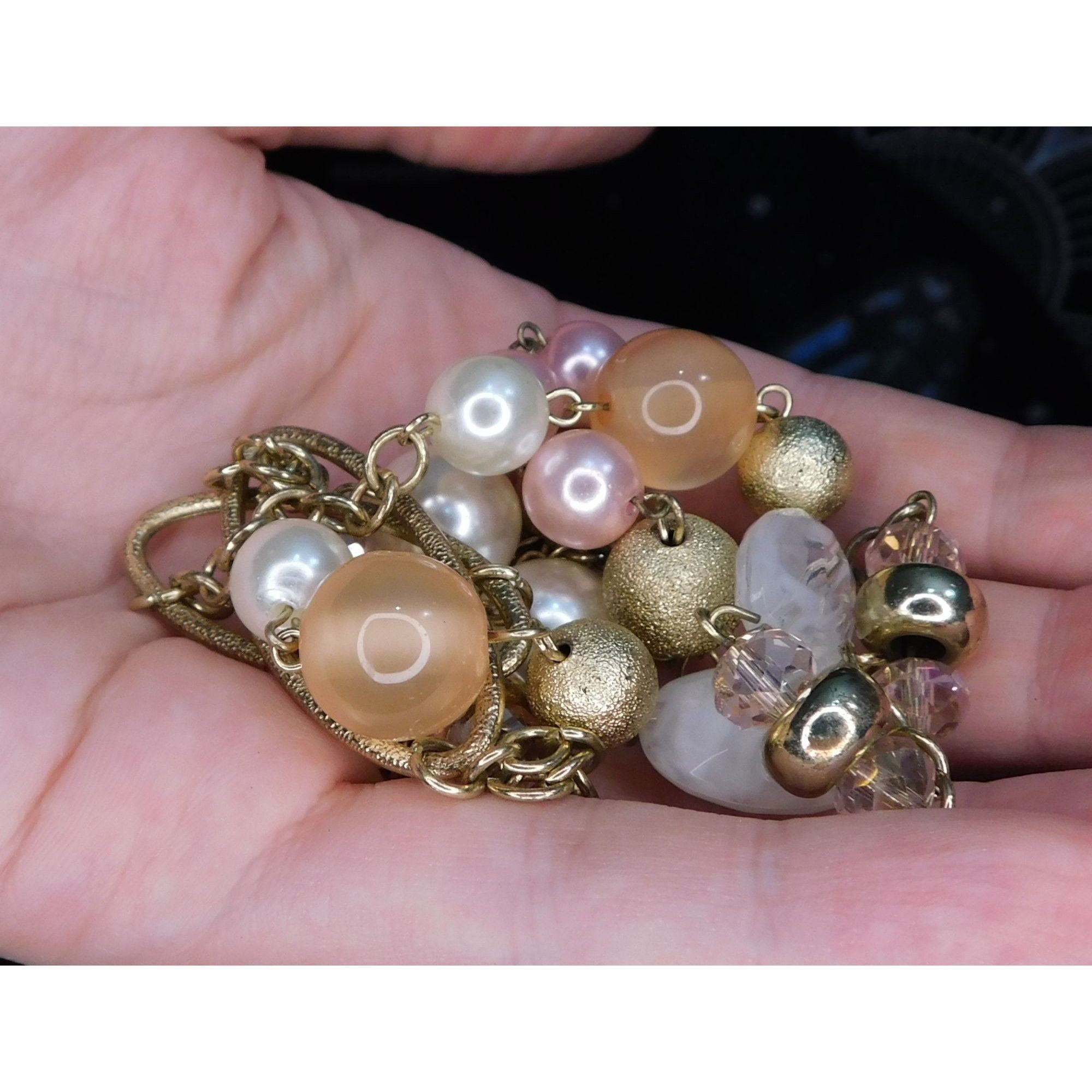 Other Abstract Faux Pearl Acrylic And Metal Beaded Necklace Size ONE SIZE - 2 Thumbnail