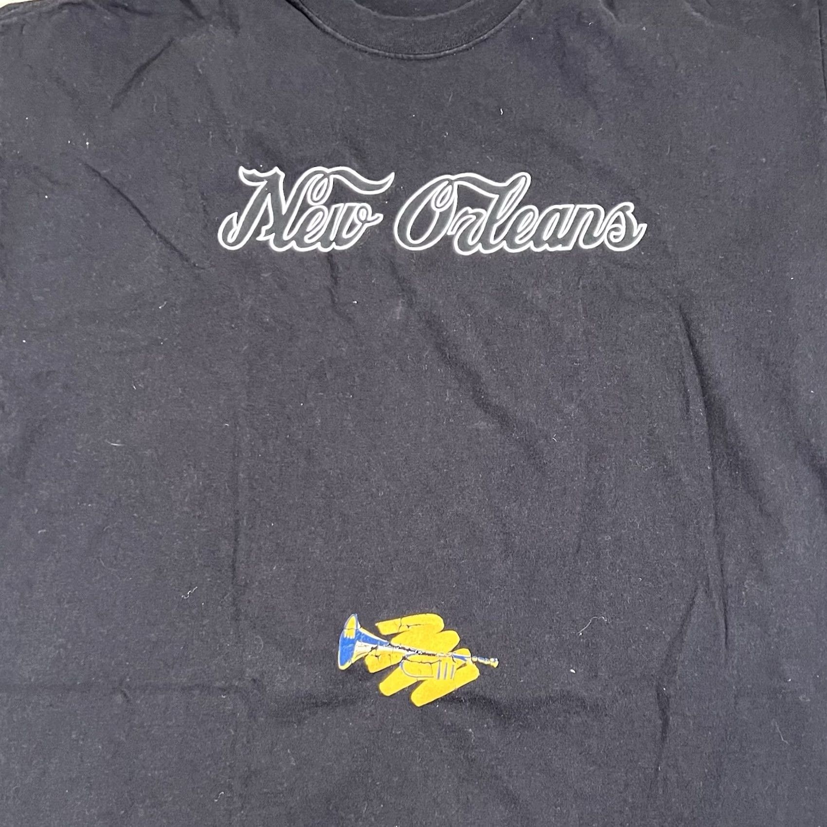 Hanes VINTAGE Hanes Tshirt Grunge Louisiana New Orleans Spell Out XL Black Mens Shirt Size US XL / EU 56 / 4 - 2 Thumbnail