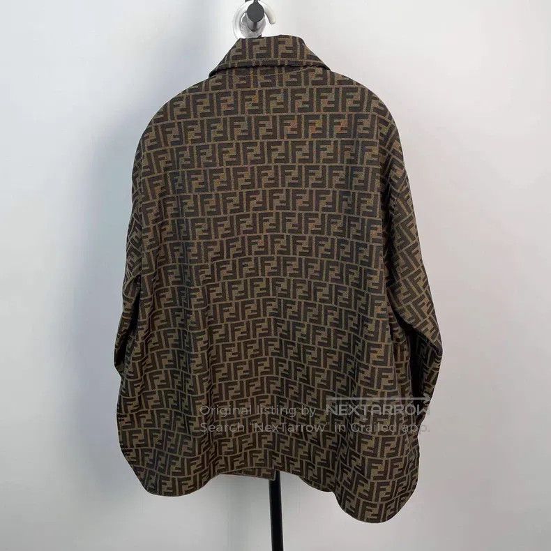 Fendi Fendi Monogram Print Jacket, Brown Size S / US 4 / IT 40 - 2 Thumbnail