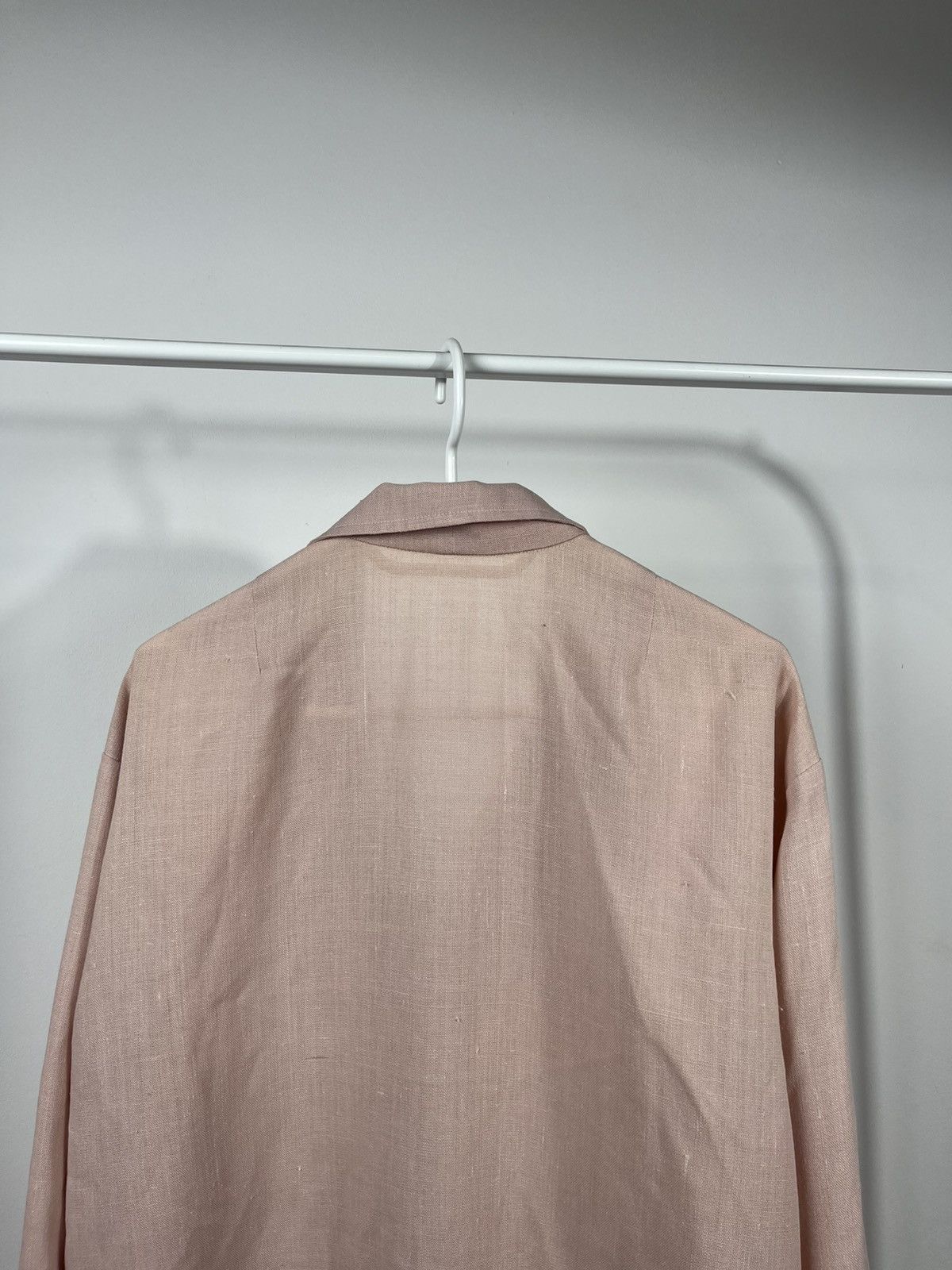 Vintage Vintage Pink Linen Folk Style Shirt with Embroidered Pockets Size US XL / EU 56 / 4 - 10 Thumbnail
