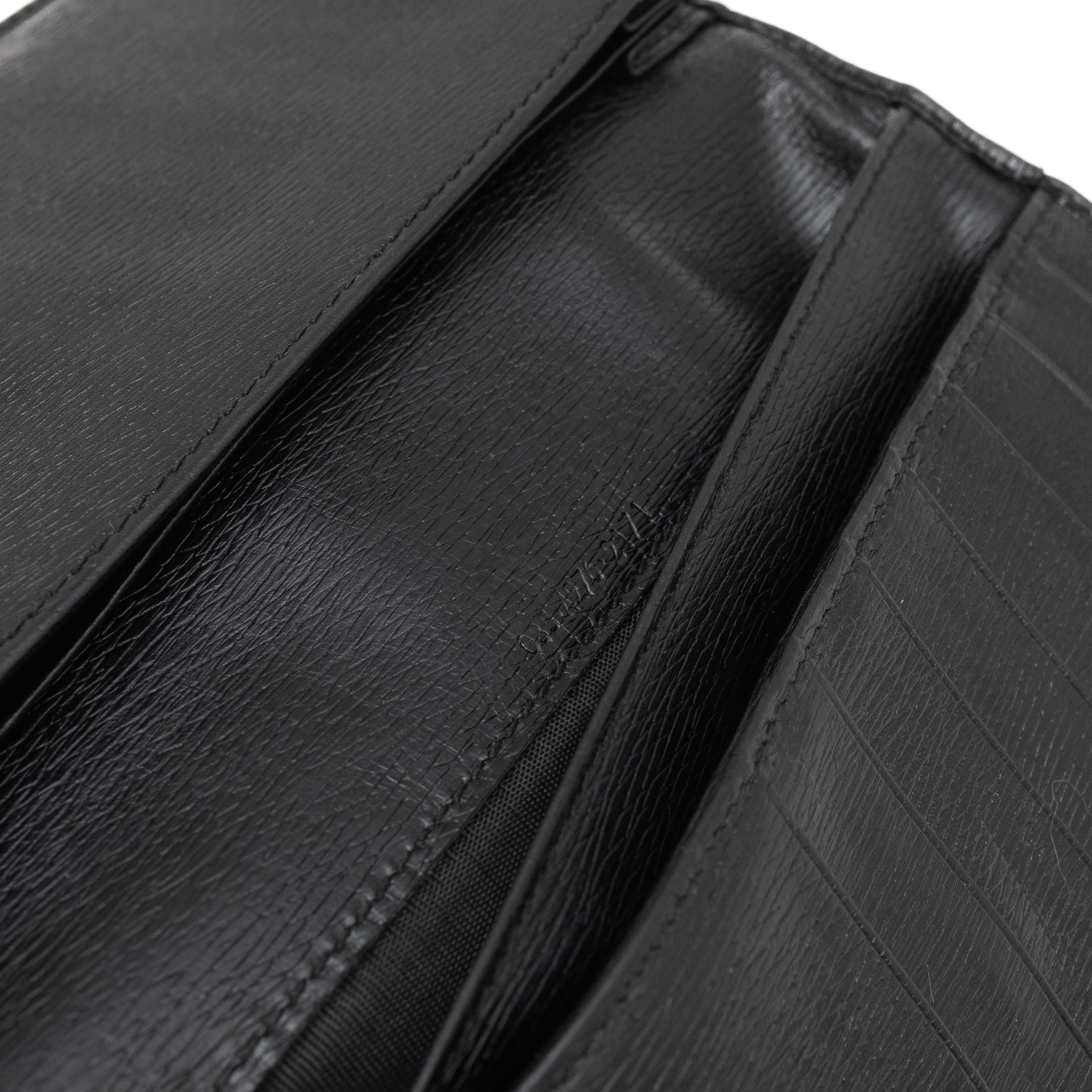 Gucci GUCCI Jackie Black Grained Leather Bifold Wallet Size ONE SIZE - 9 Thumbnail