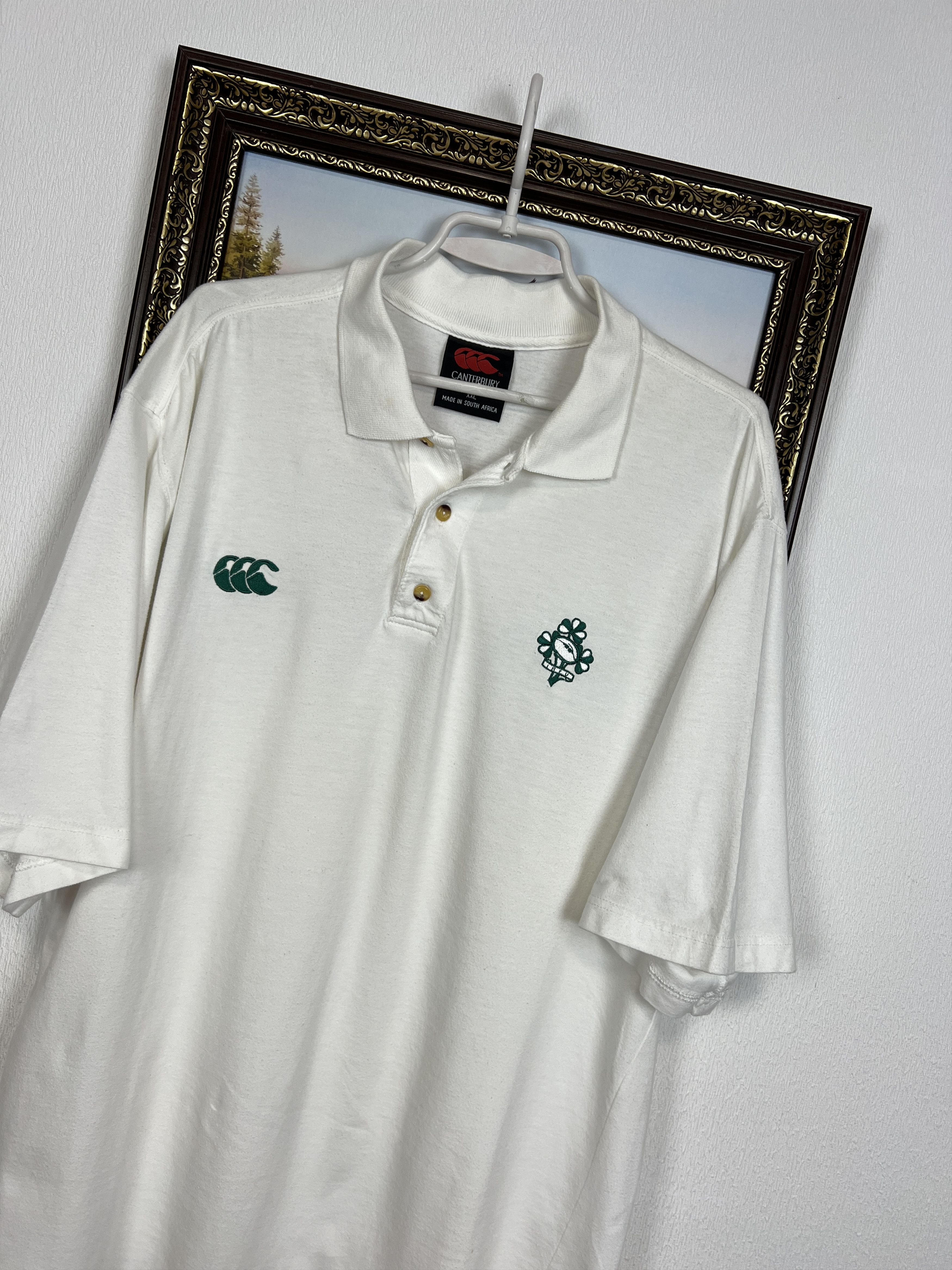 Vintage Vintage 90's Canterbury Ireland Rugby Union Jersey Polo Size US XXL / EU 58 / 5 - 3 Thumbnail