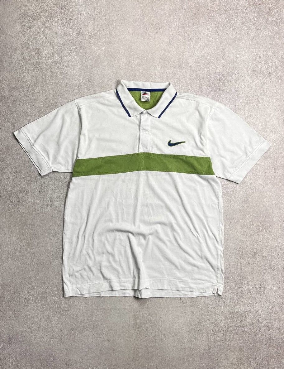 Nike × Vintage Vintage Nike Swoosh Boxy Polo Shirt M Size US M / EU 48-50 / 2 - 1 Thumbnail