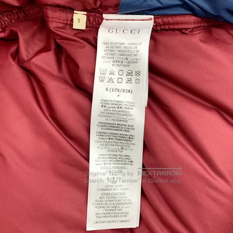 Gucci Gucci Dark blue logo hooded long-sleeved down jacket Size US S / EU 44-46 / 1 - 7 Thumbnail