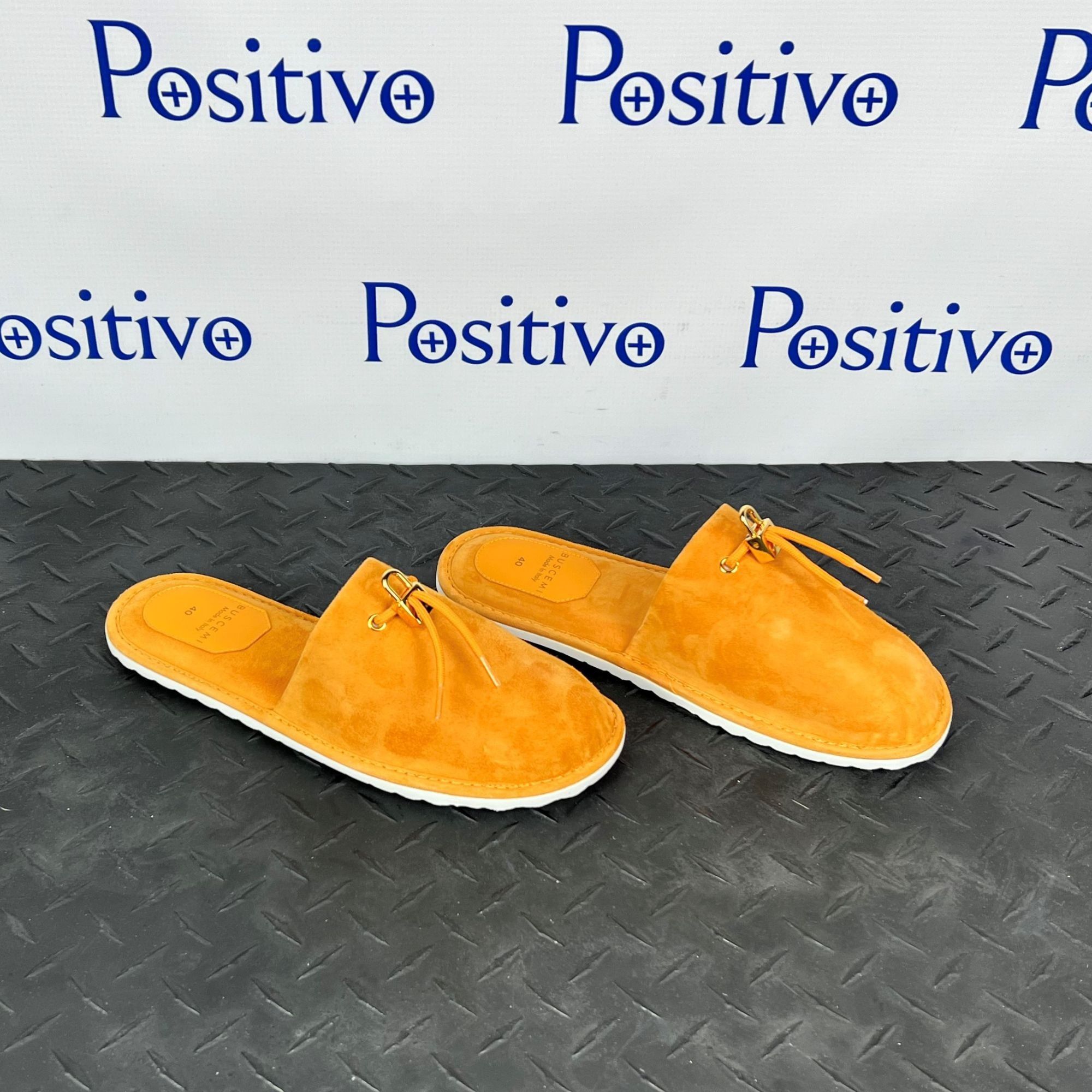 Buscemi Buscemi Greenwich Orange Suede Slippers US 7 EU 40 Size US 7 / EU 40 - 4 Thumbnail