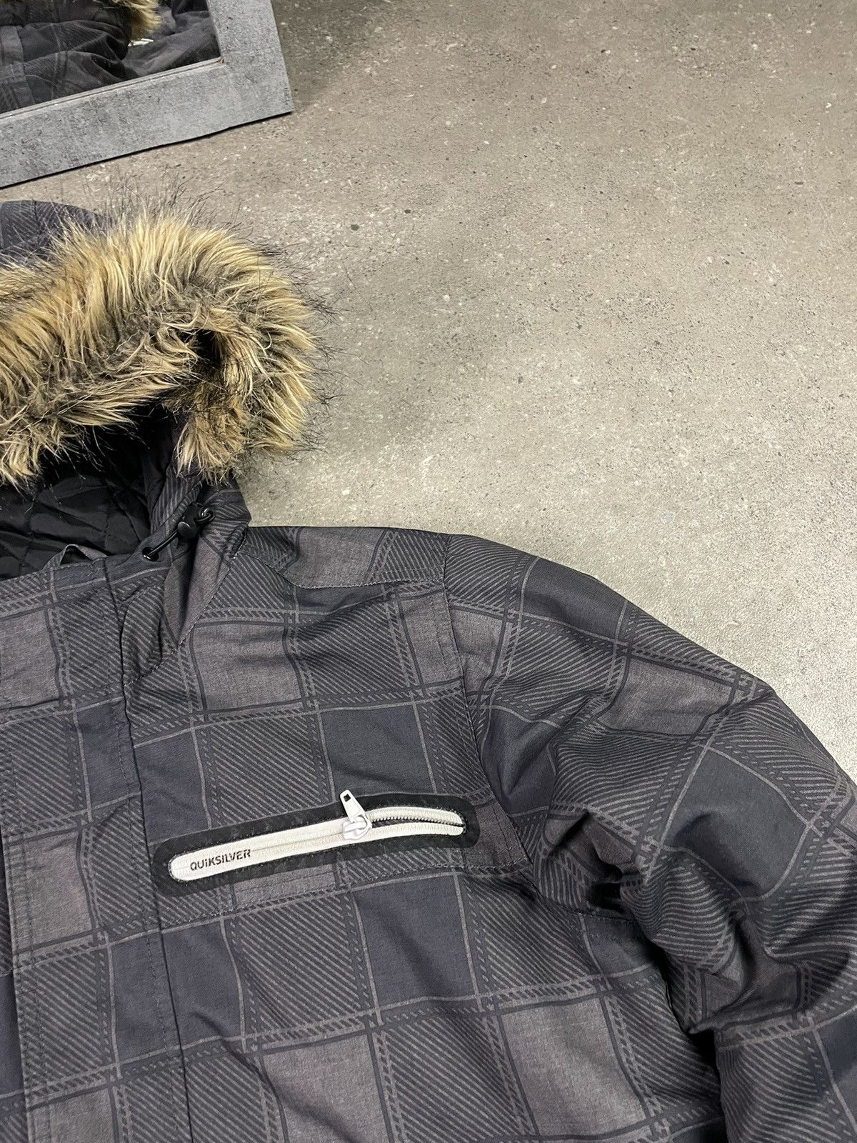 Quiksilver Vintage Y2K QuickSilver Fur Hood Bomber Jacket Size US S / EU 44-46 / 1 - 3 Thumbnail