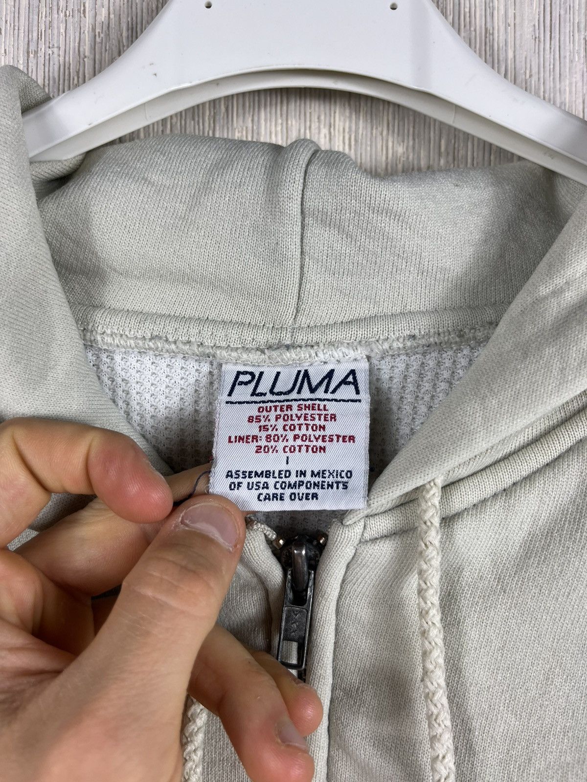 Vintage Vintage Pluma thermal waffle y2k zip hoodie basic sweatshirt Size US L / EU 52-54 / 3 - 15 Thumbnail