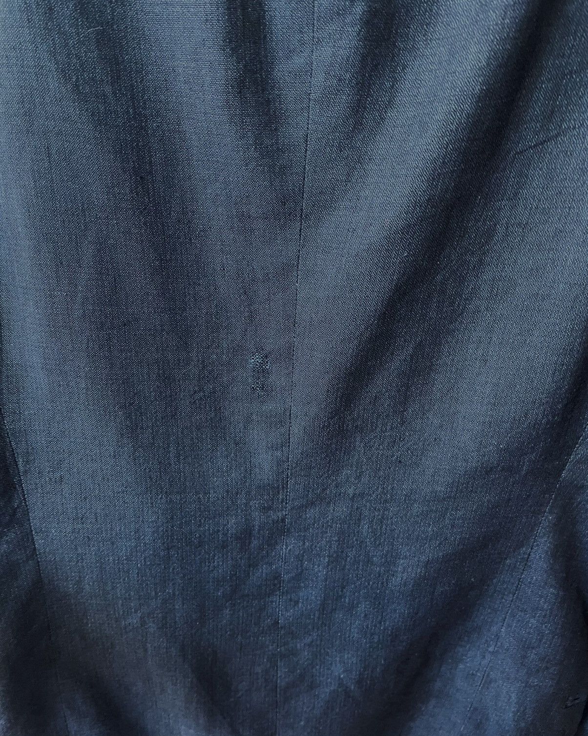 Armani Collezioni Vintage Armani Linen Blue Blazer Size L / US 10 / IT 46 - 4 Thumbnail