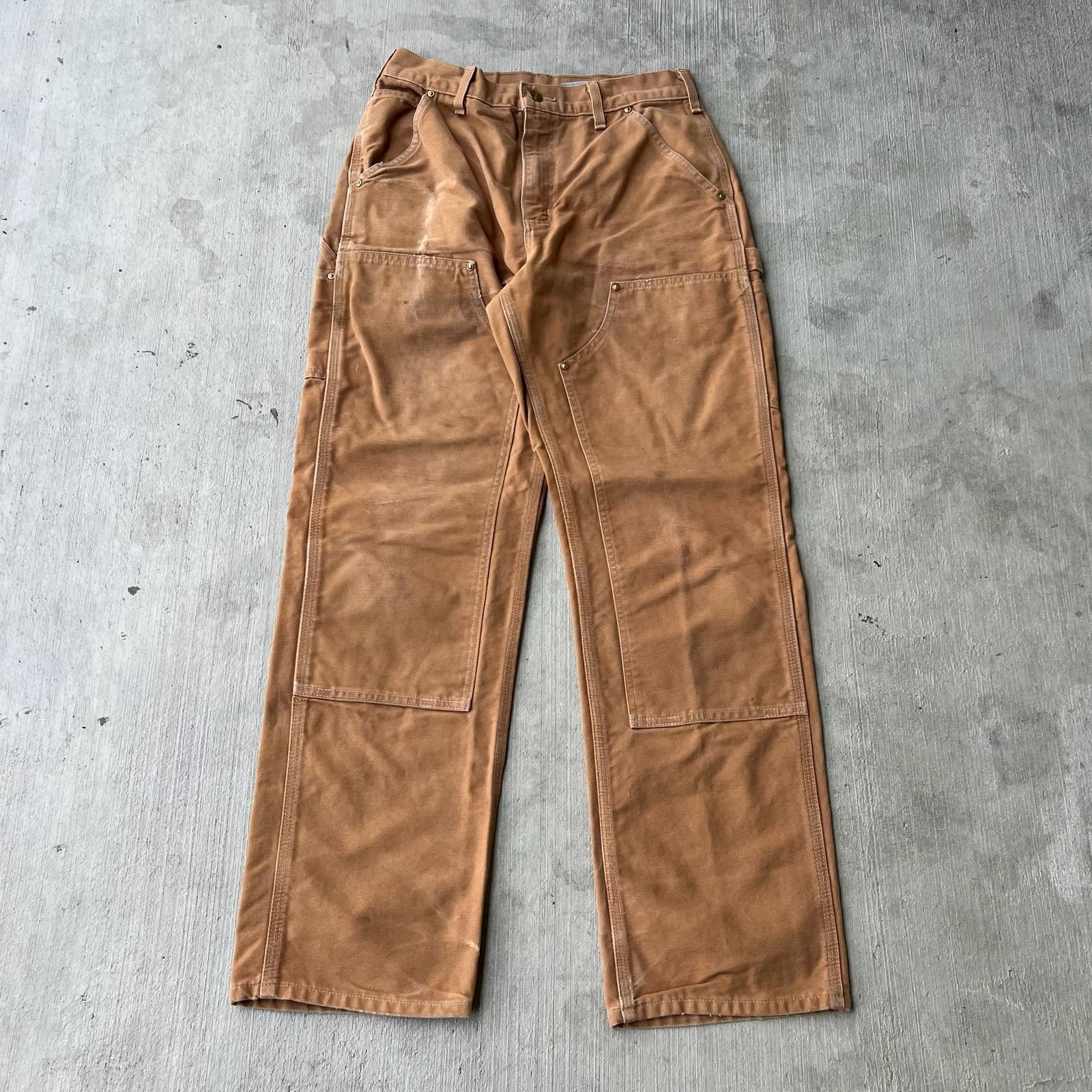 Carhartt × Vintage Carhartt brown double knee work wear carpenter pants Size US 29 - 1 Thumbnail