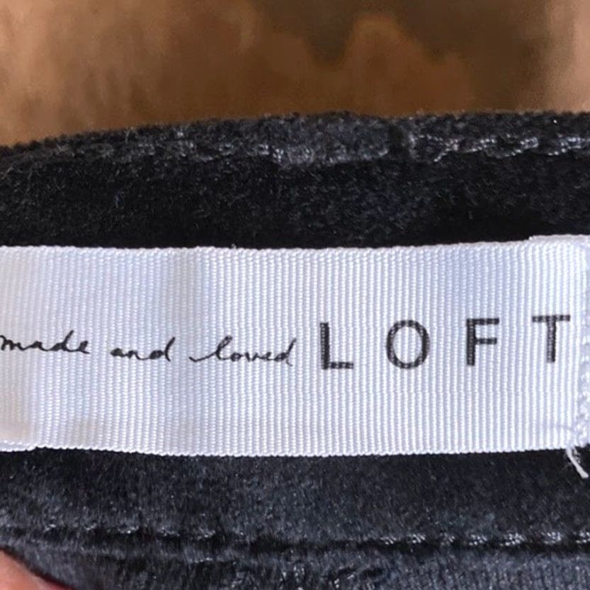 Loft LOFT Womens Jeans Black Velvet Mid Rise Skinny Stretch 8 in Regular 30in Waist 8 27 in Inseam Mens Womens Girls Size 30" / US 8 / IT 44 - 4 Thumbnail