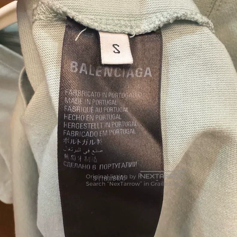 Balenciaga Balenciaga Haze Blue Keyhole Short-Sleeve T-Shirt Size US S / EU 44-46 / 1 - 4 Thumbnail