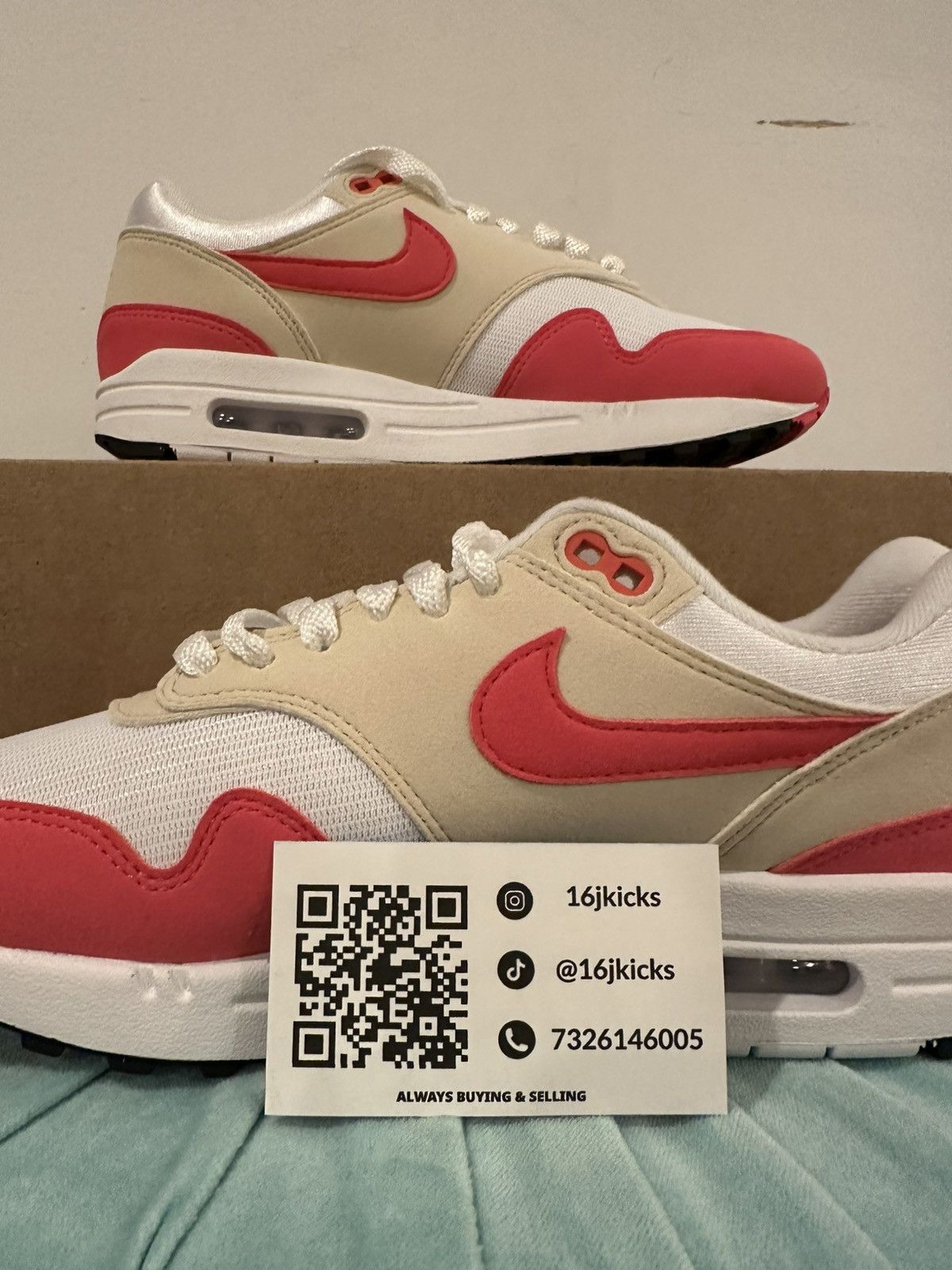 Nike Size 9 - Nike Air Max 1 Aster Pink W Size US 9 / IT 39 - 3 Thumbnail