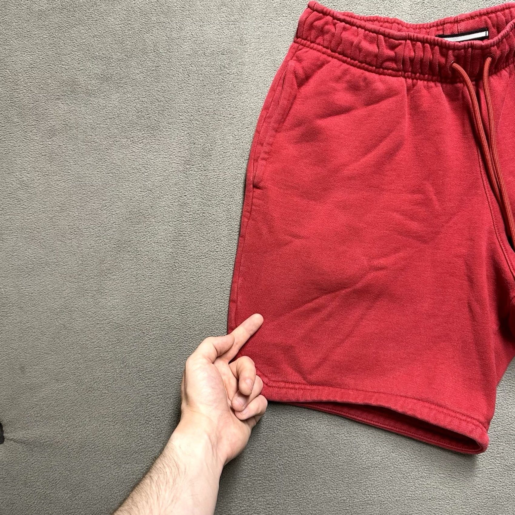 Jordan Brand Nike Air Jordan Shorts Mens S Red Fleece Jumpman Drawstring Essential Size US 29 - 6 Thumbnail