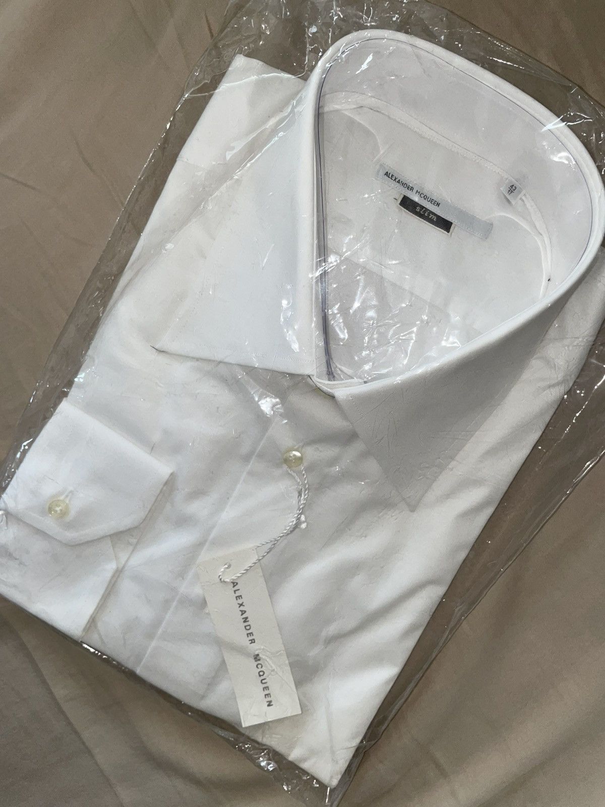 Alexander McQueen Alexander McQueen Formal white shirt Size 44S - 4 Thumbnail