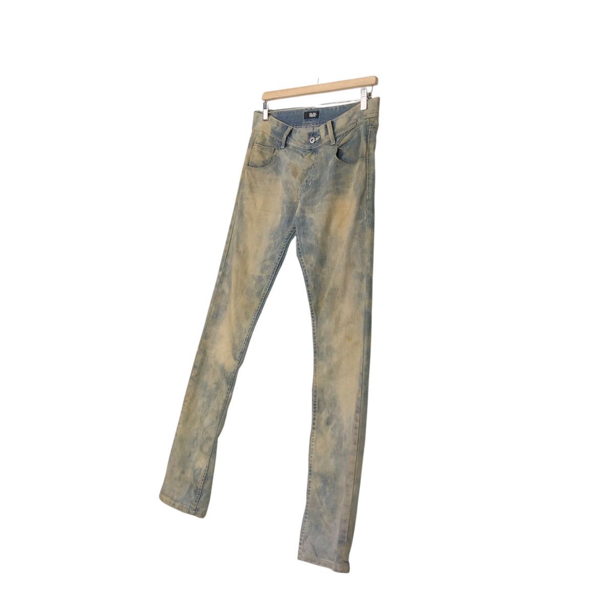 Japanese Brand Vintage Skinny Denim Jeans Glad News Acid Wash Issey Miyake Size US 34 / EU 50 - 3 Thumbnail