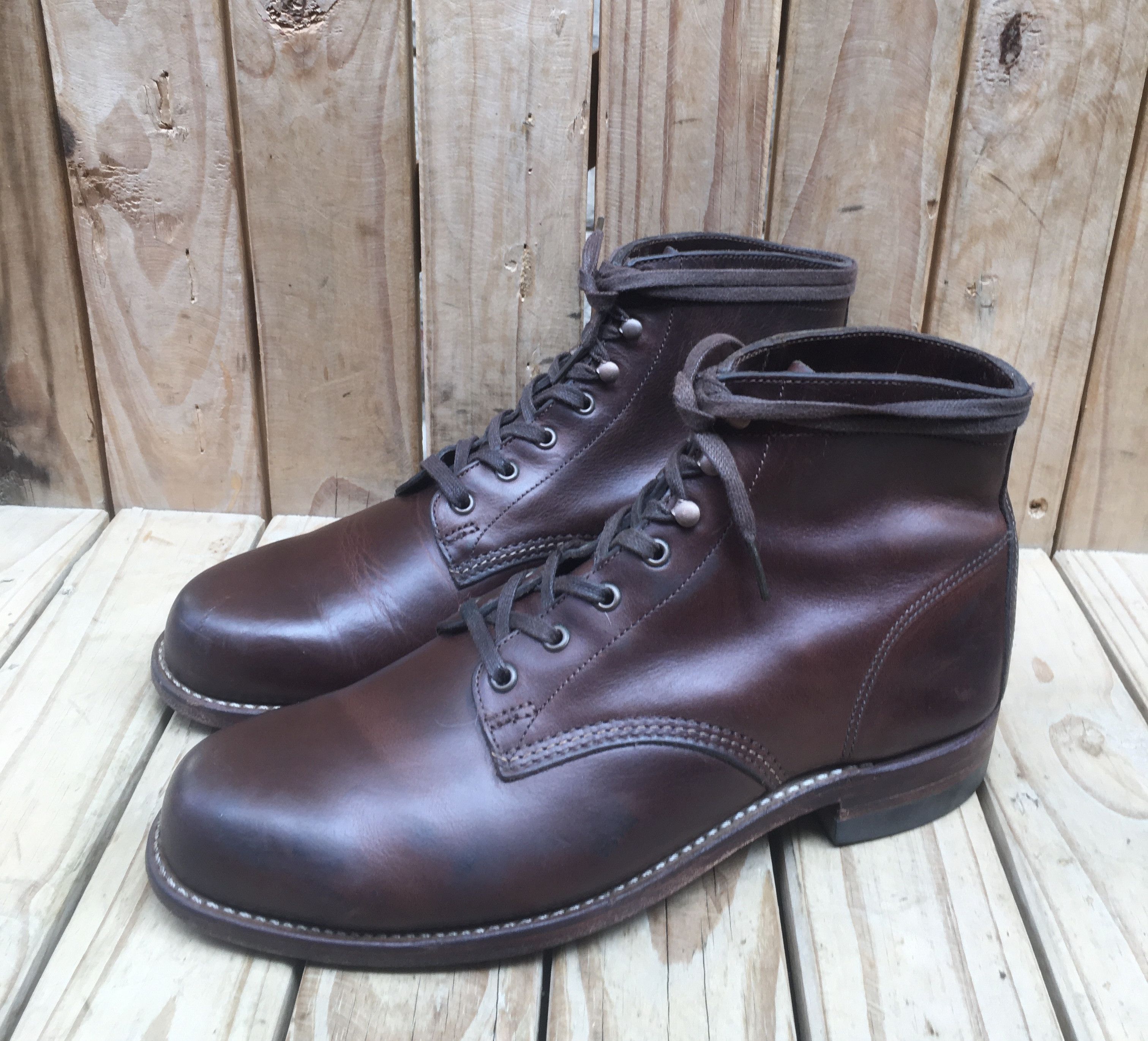 image of Wolverine 1000 Miles Brown Leather Boots Size Usa 9 D Uk 8, Men's