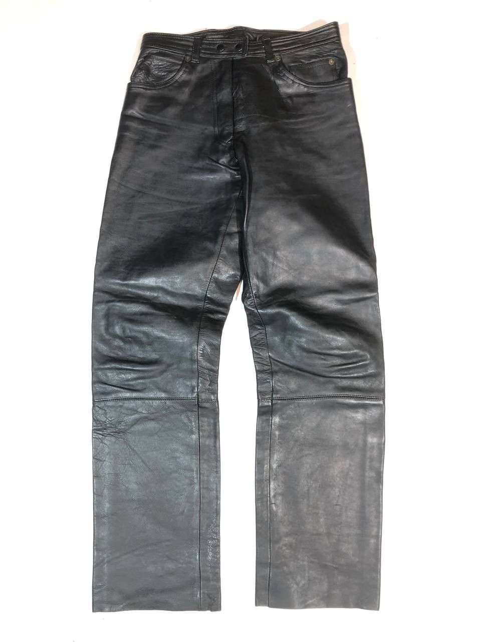 Vintage Polo Vintage Rare Biker Moto Leather Pants Size US 30 / EU 46 - 1 Thumbnail