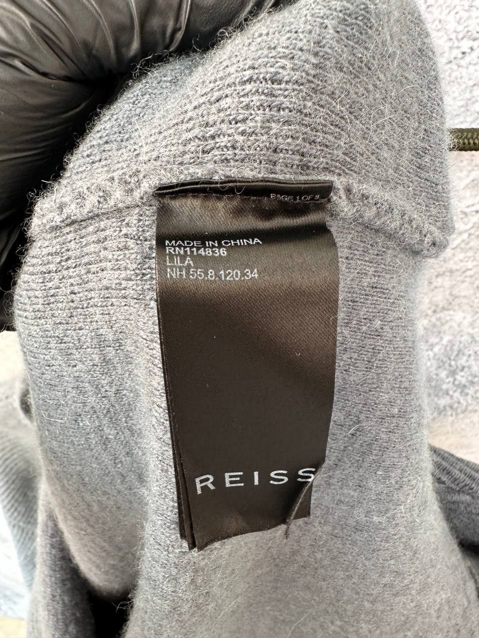 Designer × Reiss Reiss Lila Ribbed High Neck Sweater Relaxed Striped Jumper Size M / US 6-8 / IT 42-44 - 12 Thumbnail