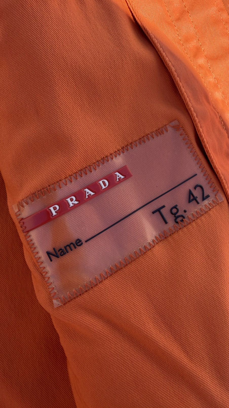 Prada SS2002 Prada Orange Nylon Biker Jacket Size US XS / EU 42 / 0 - 9 Thumbnail