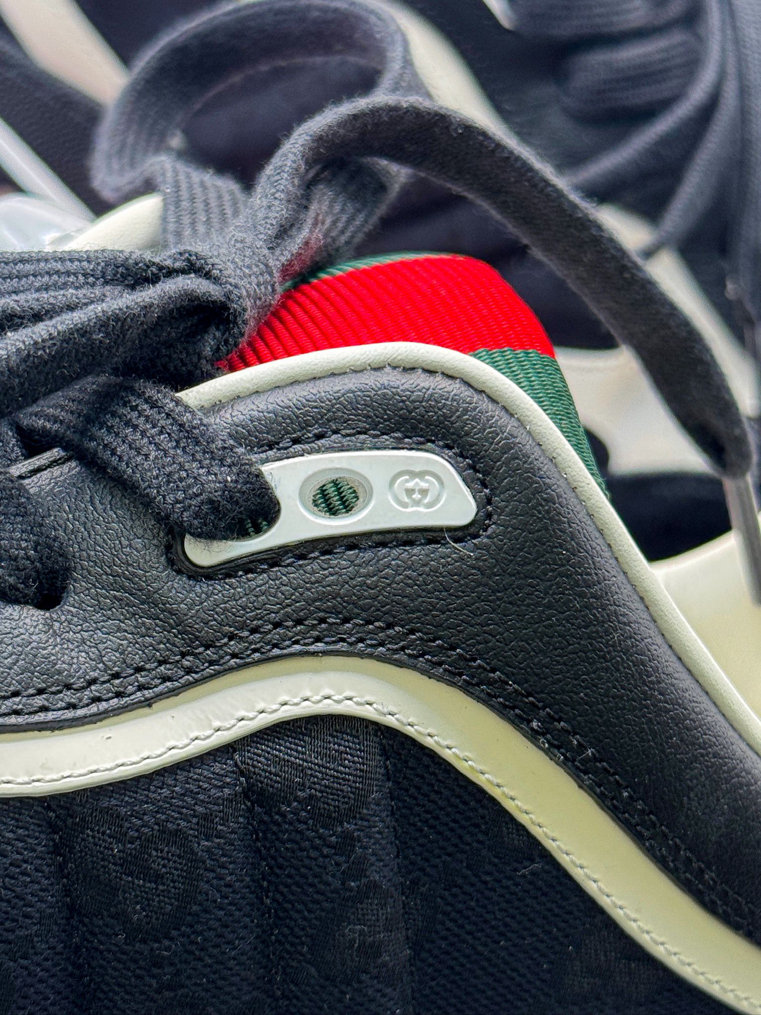 Gucci Gucci Re-Web GG Supreme Monogram Black Luxury Sneakers Size US 13 / EU 46 - 14 Thumbnail