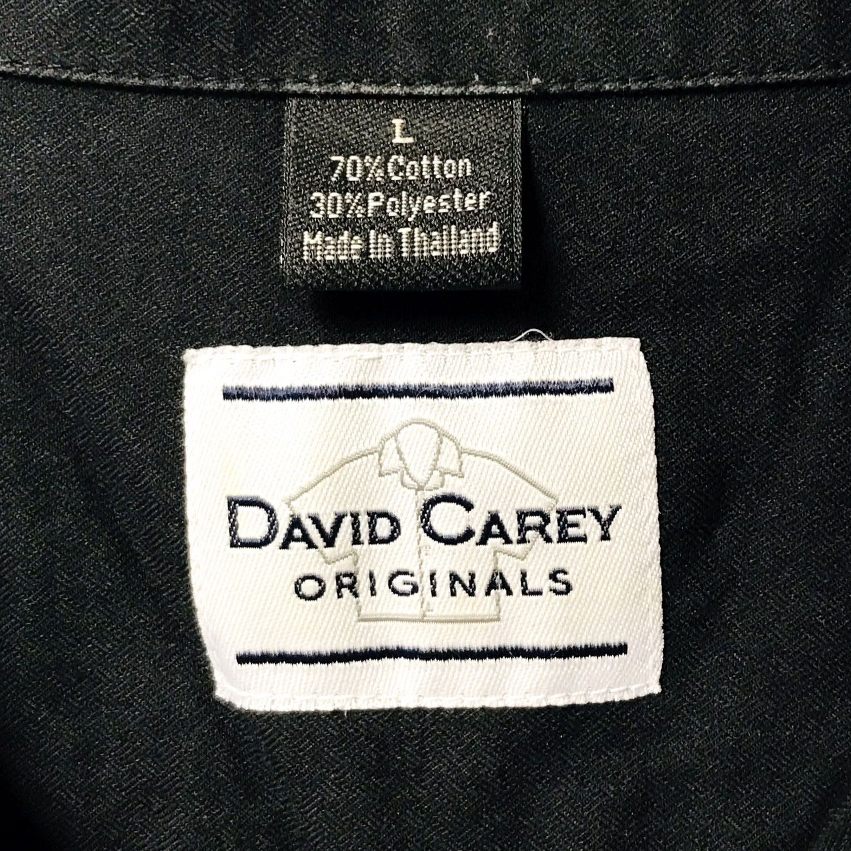 Vintage David Carey Men Embroidered Camaro Script Logo Stripe Button Up Short Sleeve Bowling Shirt L Black Cotton Polyester Button-Down Cars Mens Size US L / EU 52-54 / 3 - 3 Thumbnail
