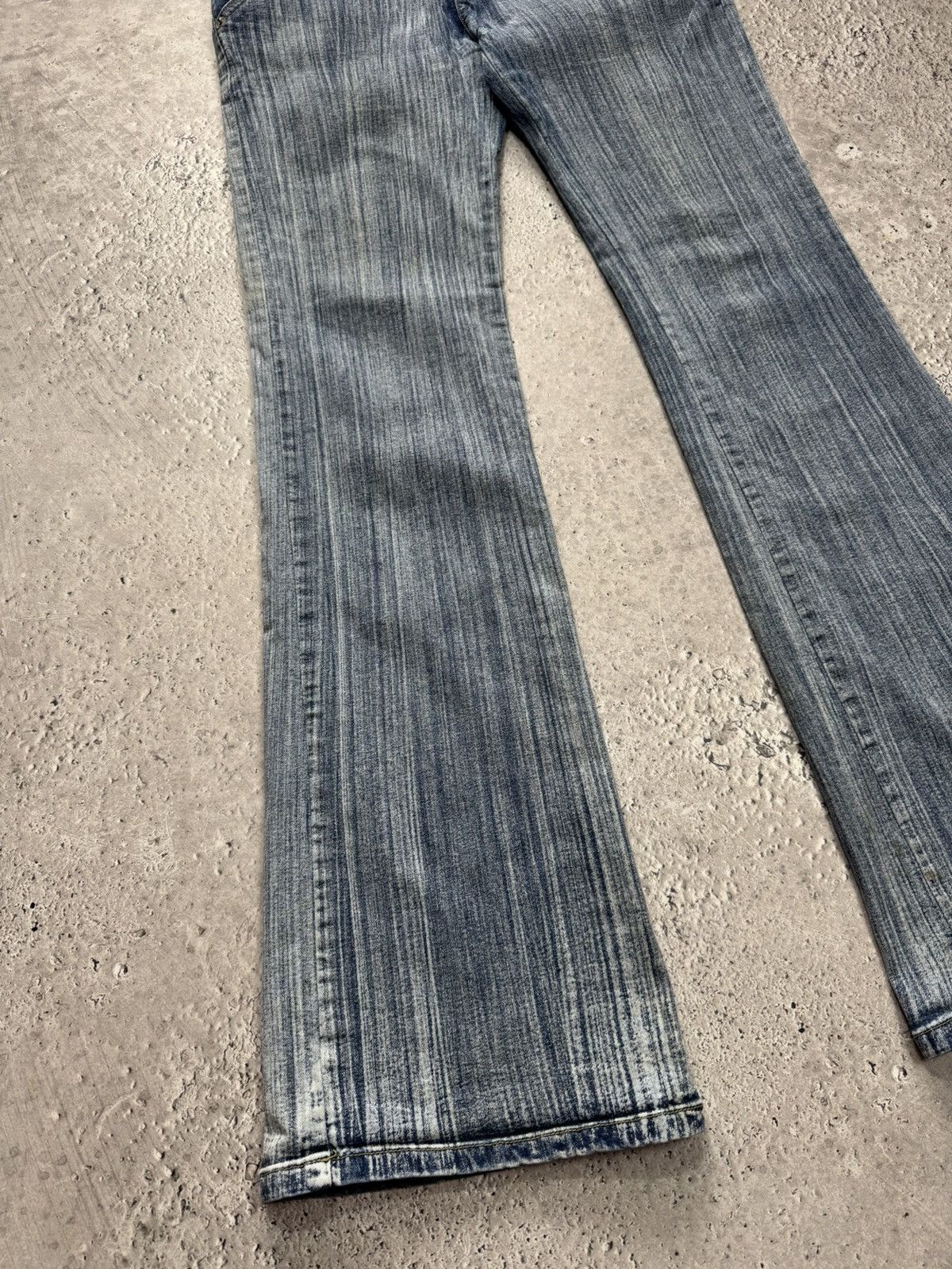 Other Vintage Flared Denim Jeans Women Bootcut Blue Y2K Low Rise Size 28" / US 6 / IT 42 - 3 Thumbnail