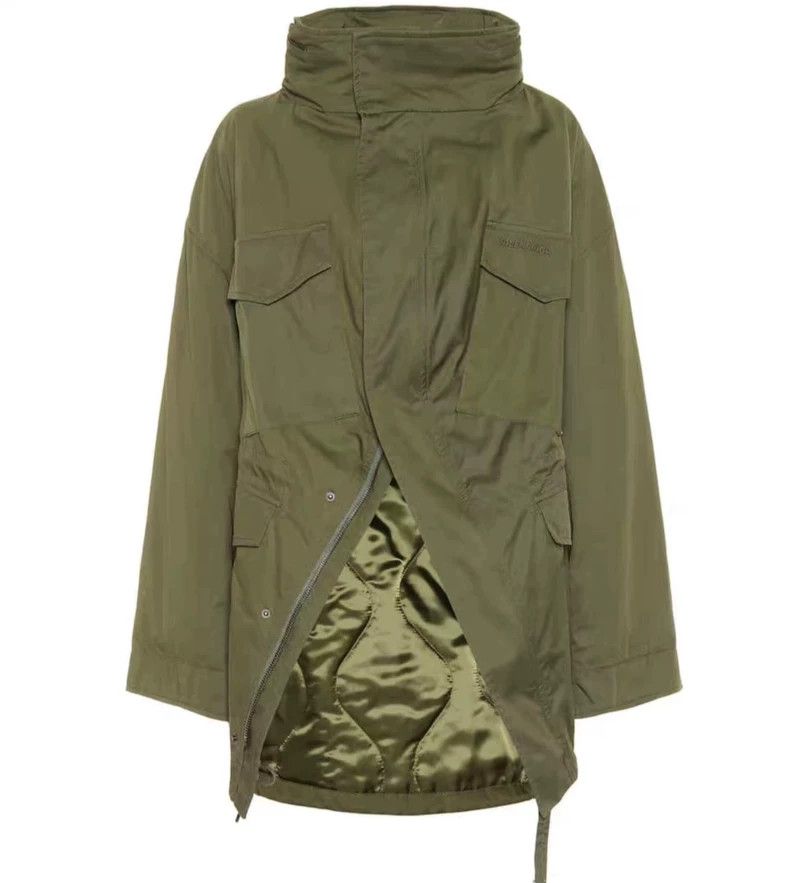 Balenciaga Balenciaga size 34 Olive Green Design胸前 Logo Jacket Size M / US 6-8 / IT 42-44 - 9 Thumbnail