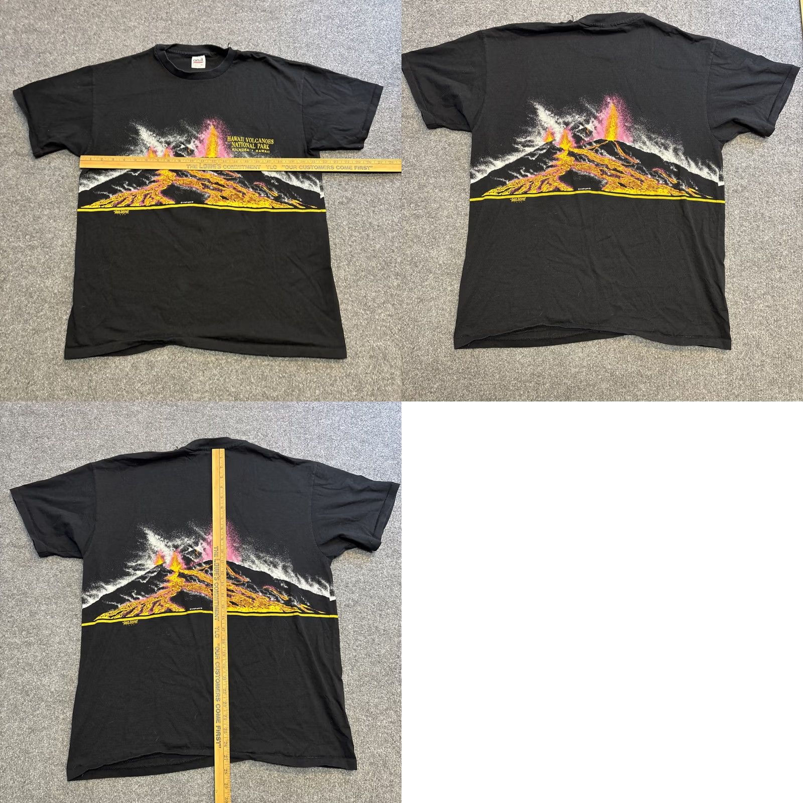 Anvil VINTAGE Anvil T-Shirt XL Men Black 1989 Red Bar Kilauea Hawaii Volcano Single Stitch AOP Boys Girls Mens Womens Size US XL / EU 56 / 4 - 8 Thumbnail