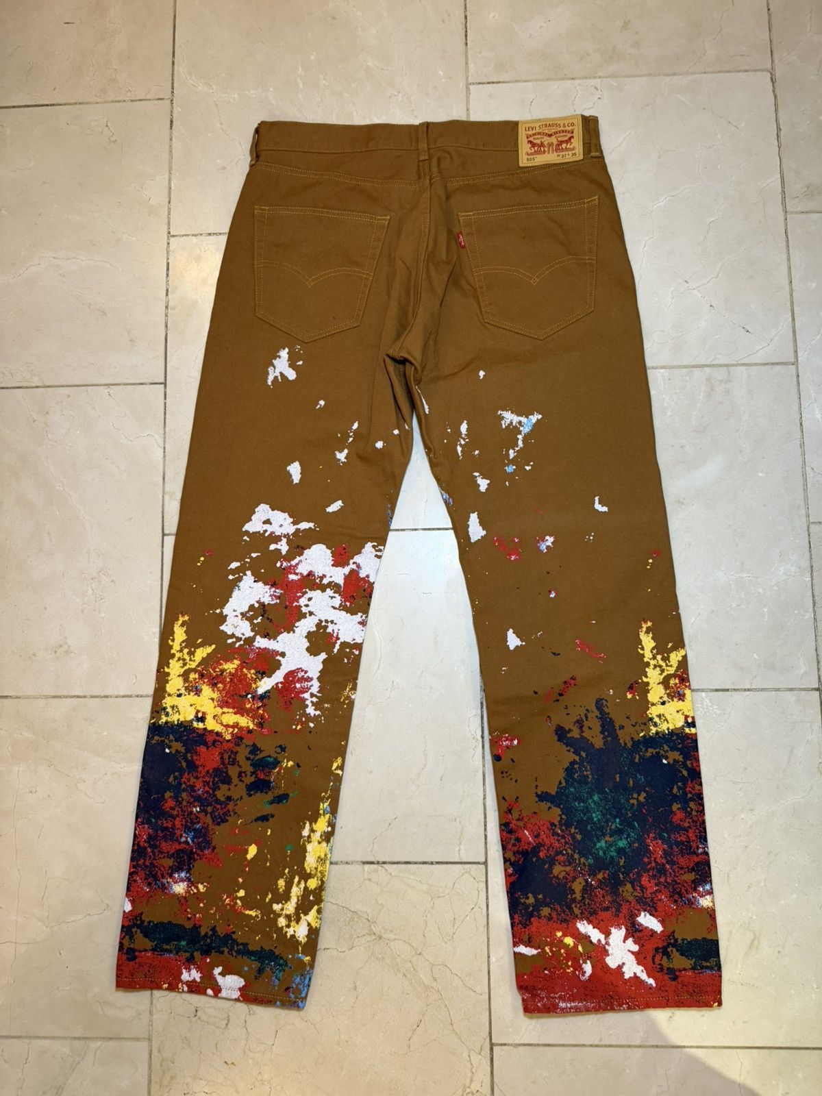Other Levis x Junya Watanabe CDG Paint Splatter Brown Jeans Size US 37 - 8 Thumbnail