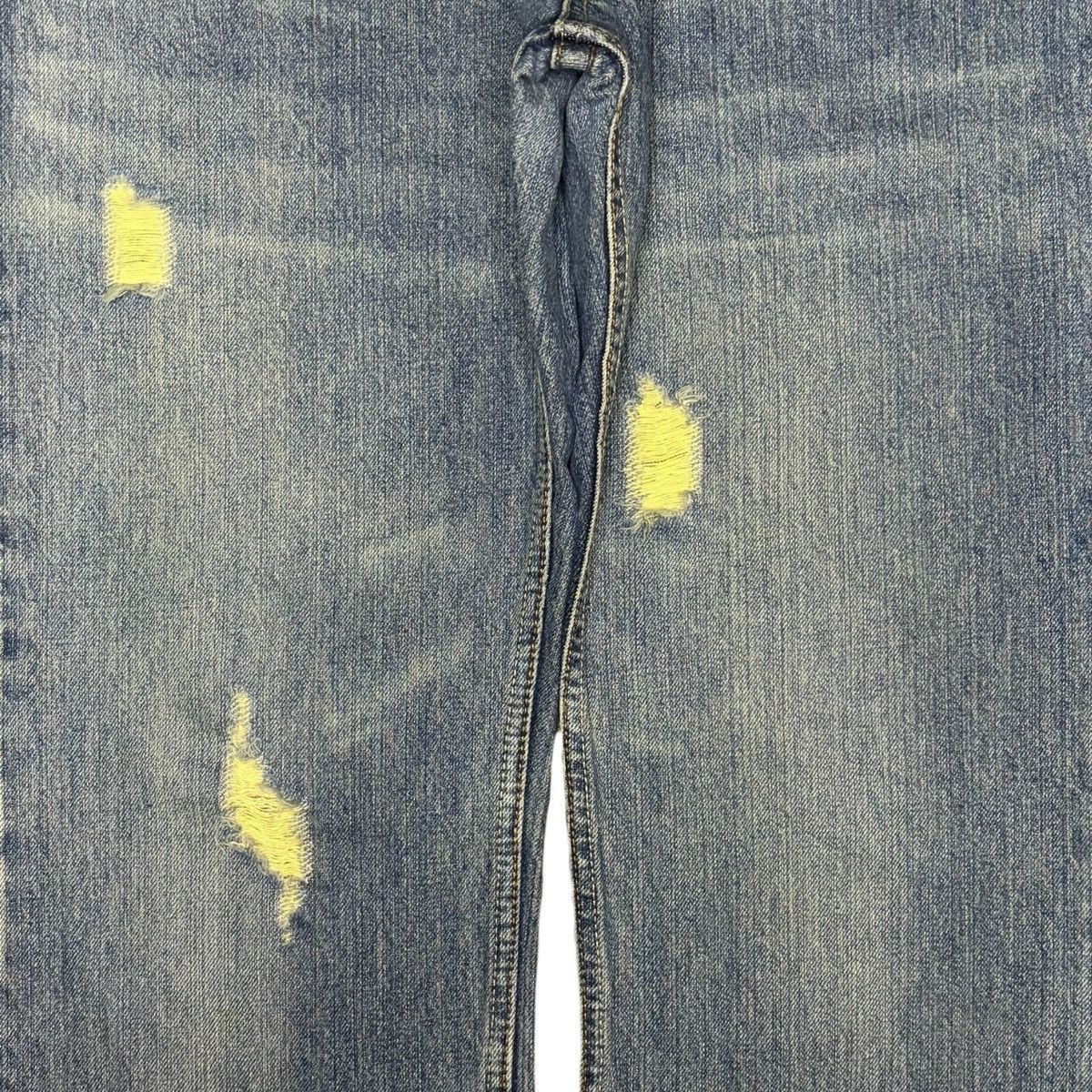 Edwin Vintage Japanese Brand Faded Wash Distress Loose Jeans Size US 35 - 3 Thumbnail