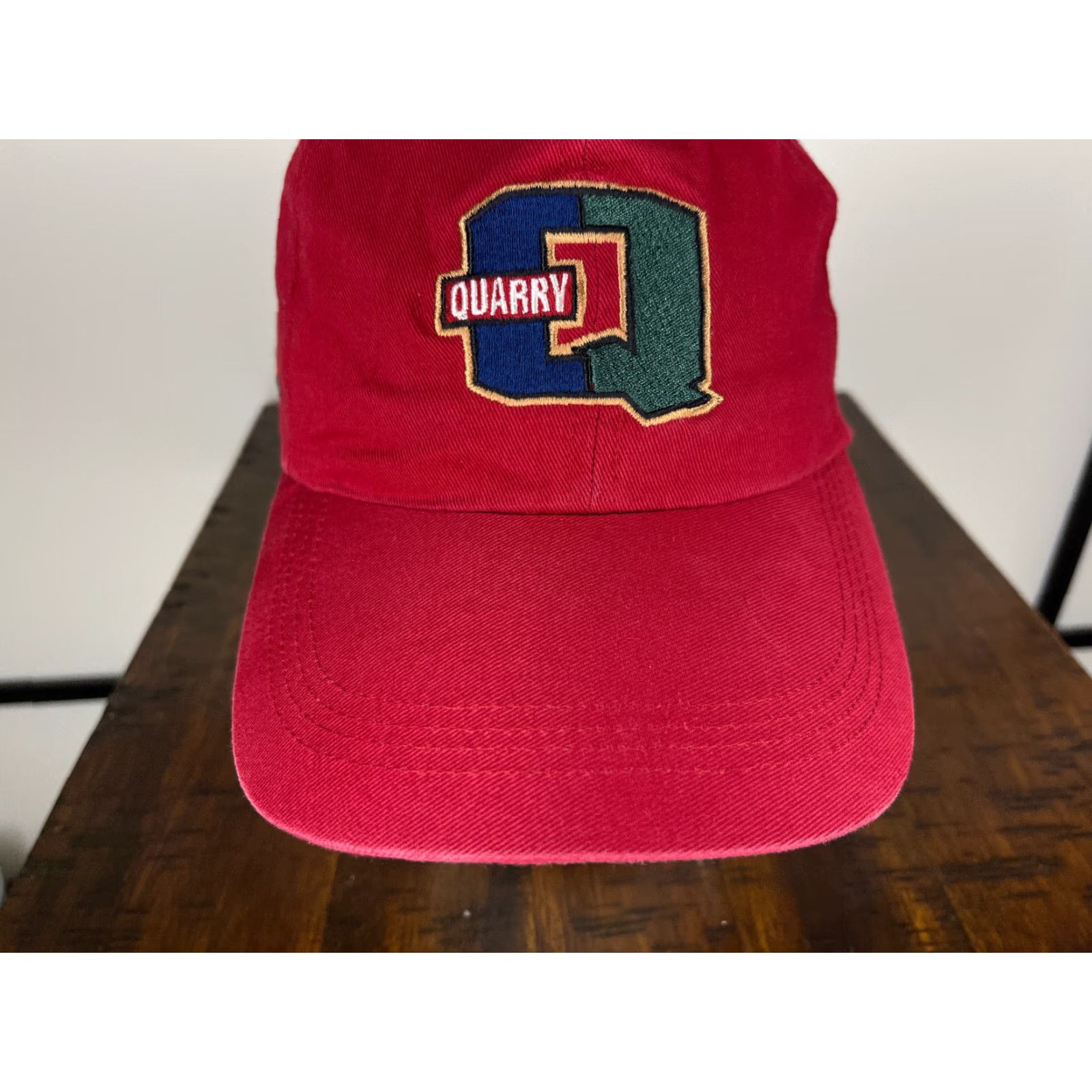 Vintage Ahead Quarry Hat Cap Strap Back Adult Red Cotton Embroidered Twill Baseball Cap Men Size One Size Adjustable Lightweight Casual Outdoor Sports Logo Size ONE SIZE - 3 Thumbnail